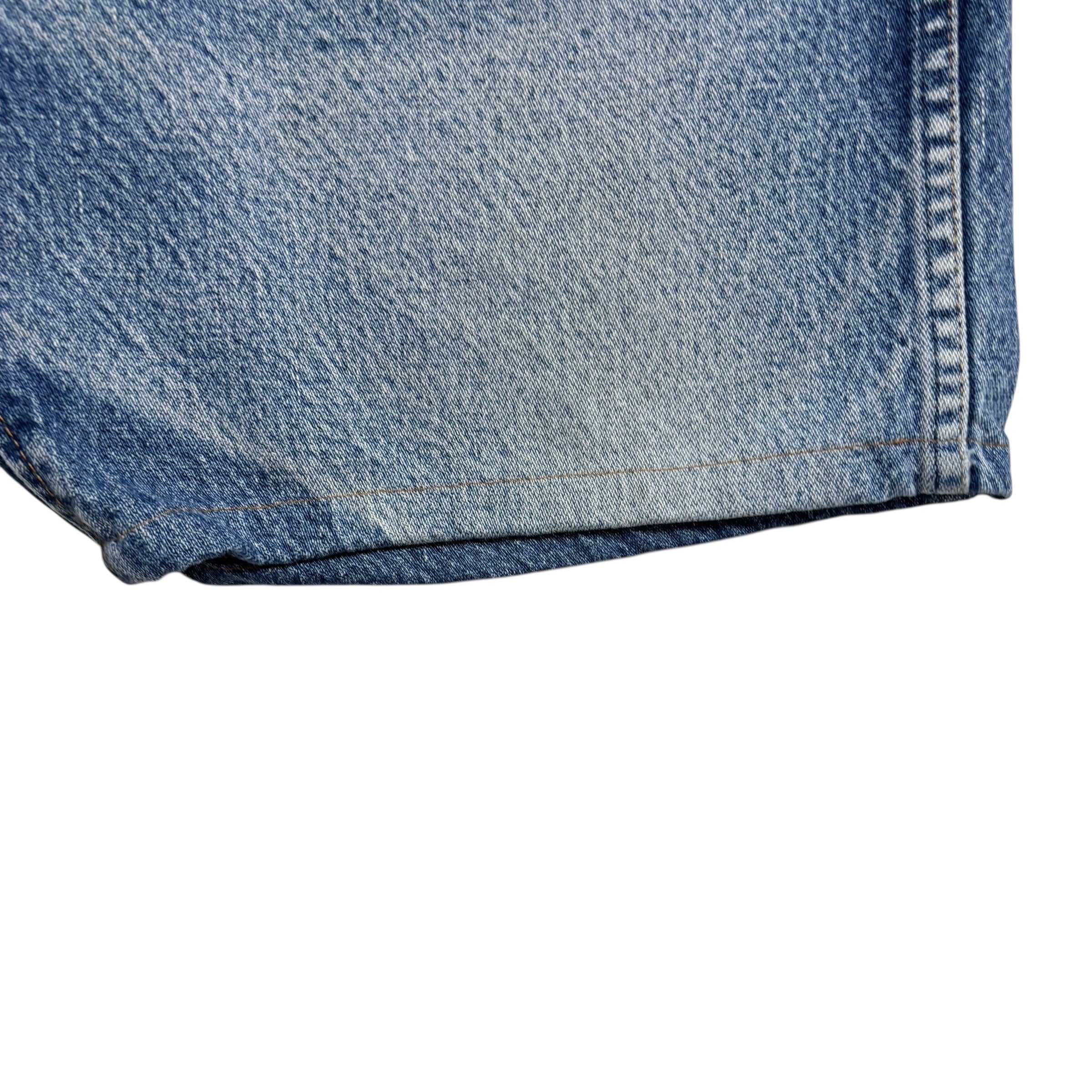 Wrangler Denim Shorts W38 Mens Jorts Mid Blue Regular Fit Cut Offs