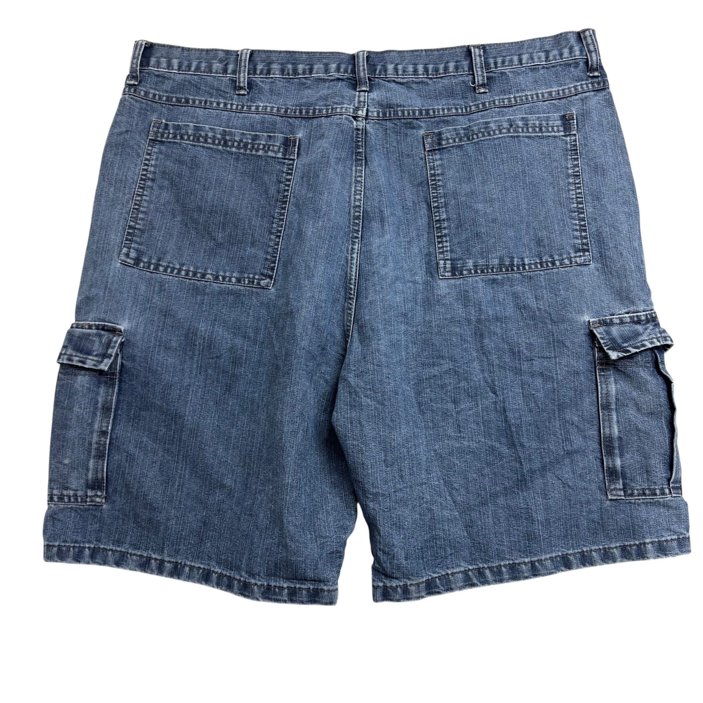 Wrangler Baggy Jorts W42 Mens Mid Blue Denim Shorts Cargo Relaxed Fit
