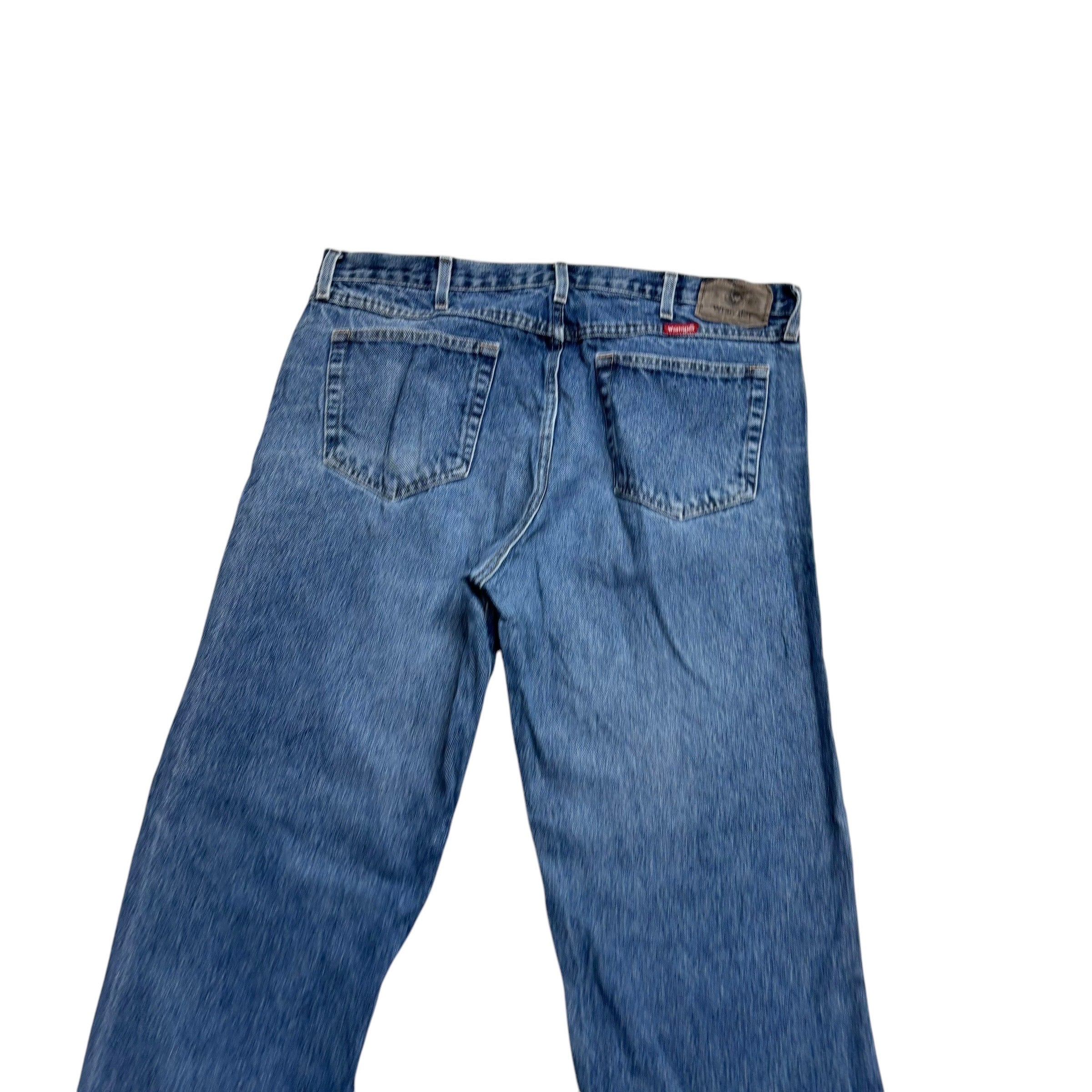 Wrangler Jeans W38 L32 Mens Mid Blue Regular Straight Fit Denim