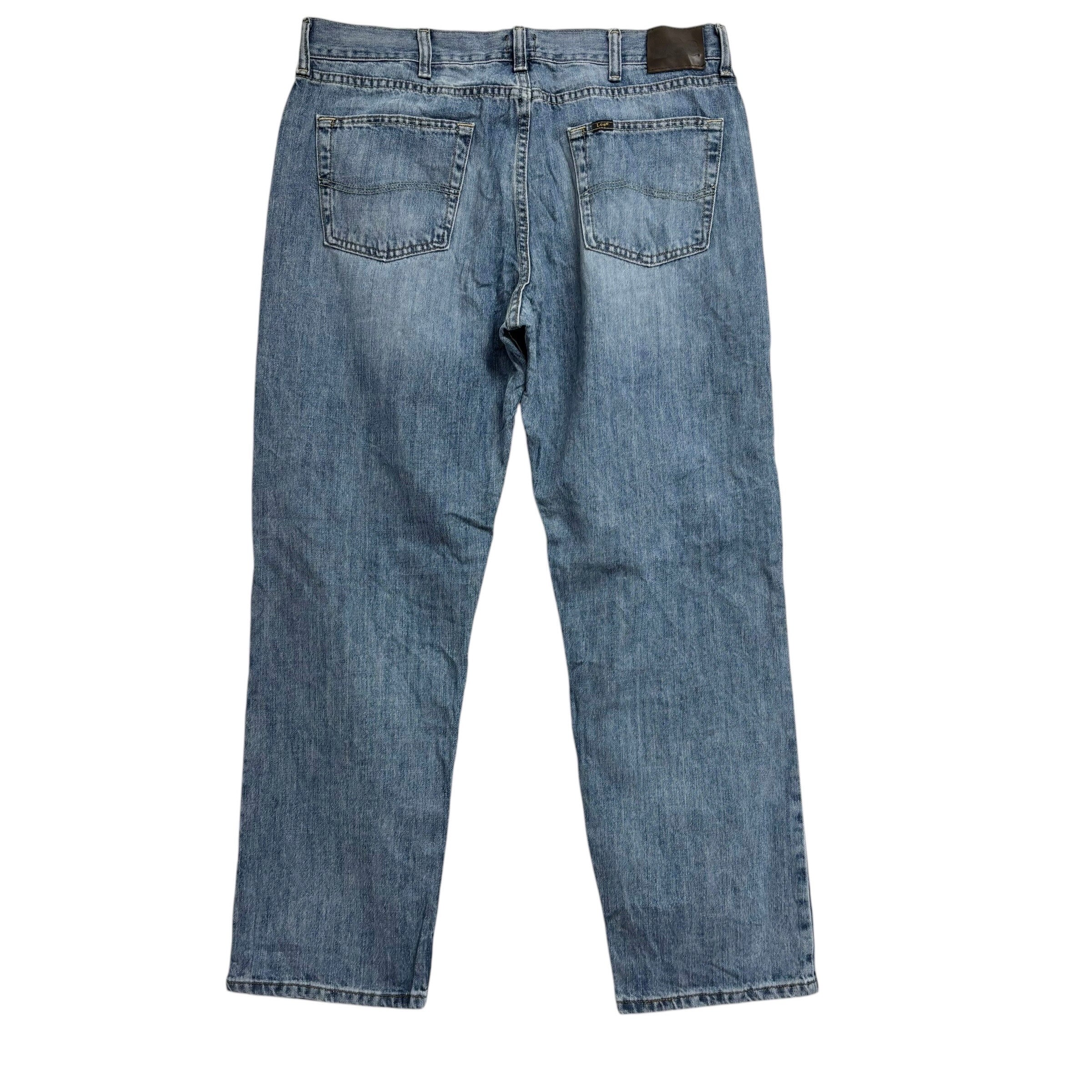 Lee Jeans W38 L30 Mens Light Blue Regular Straight Fit Denim (E)