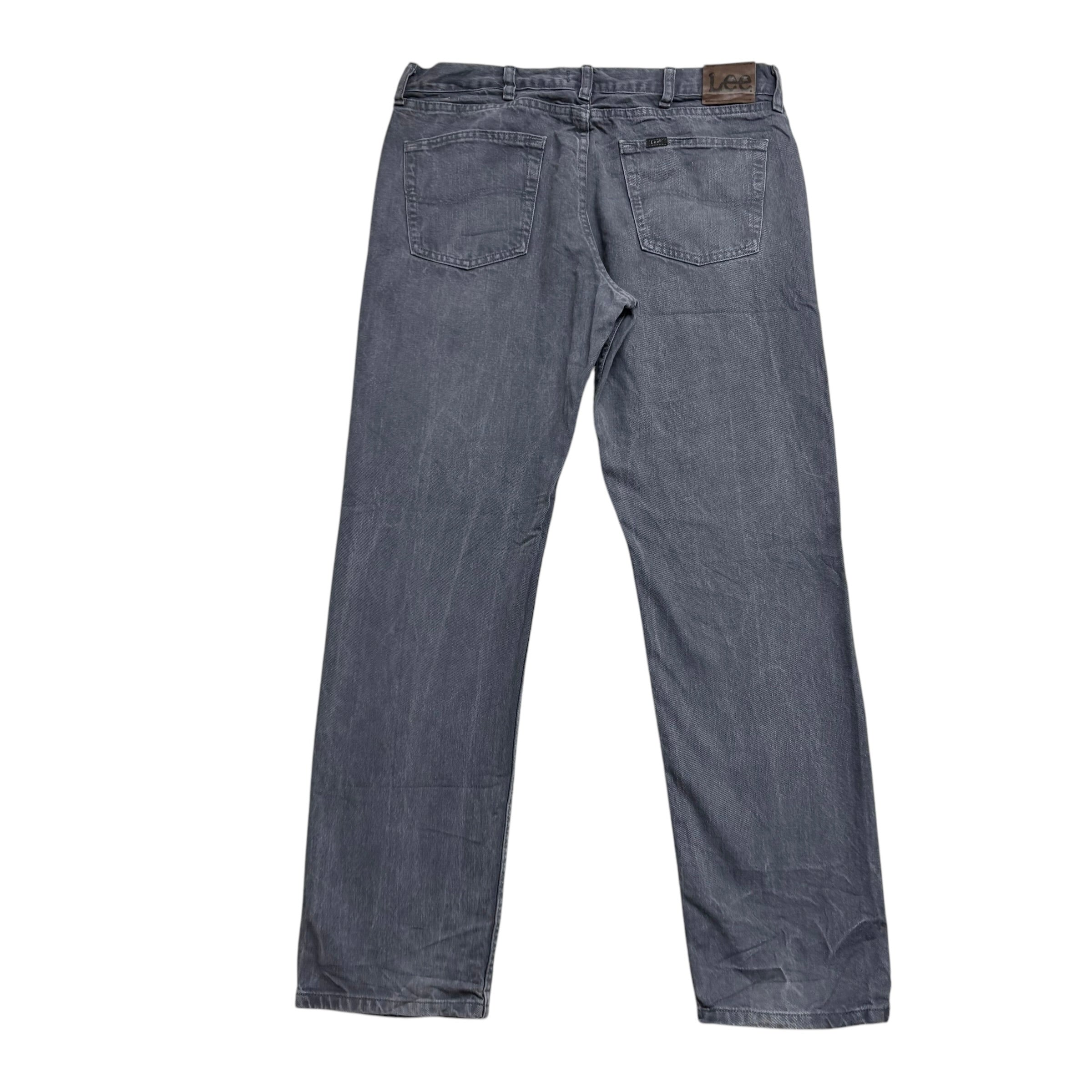 Lee Jeans W36 L32 Mens Grey Regular Straight Fit Denim (E)