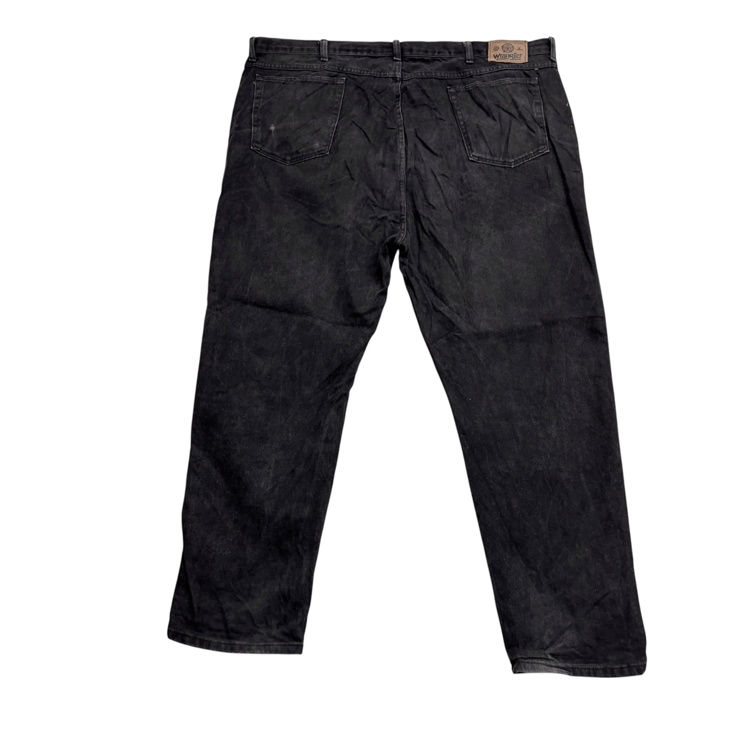 Wrangler Jeans W48 L31 Mens Black Relaxed Tapered Fit Vintage Denim