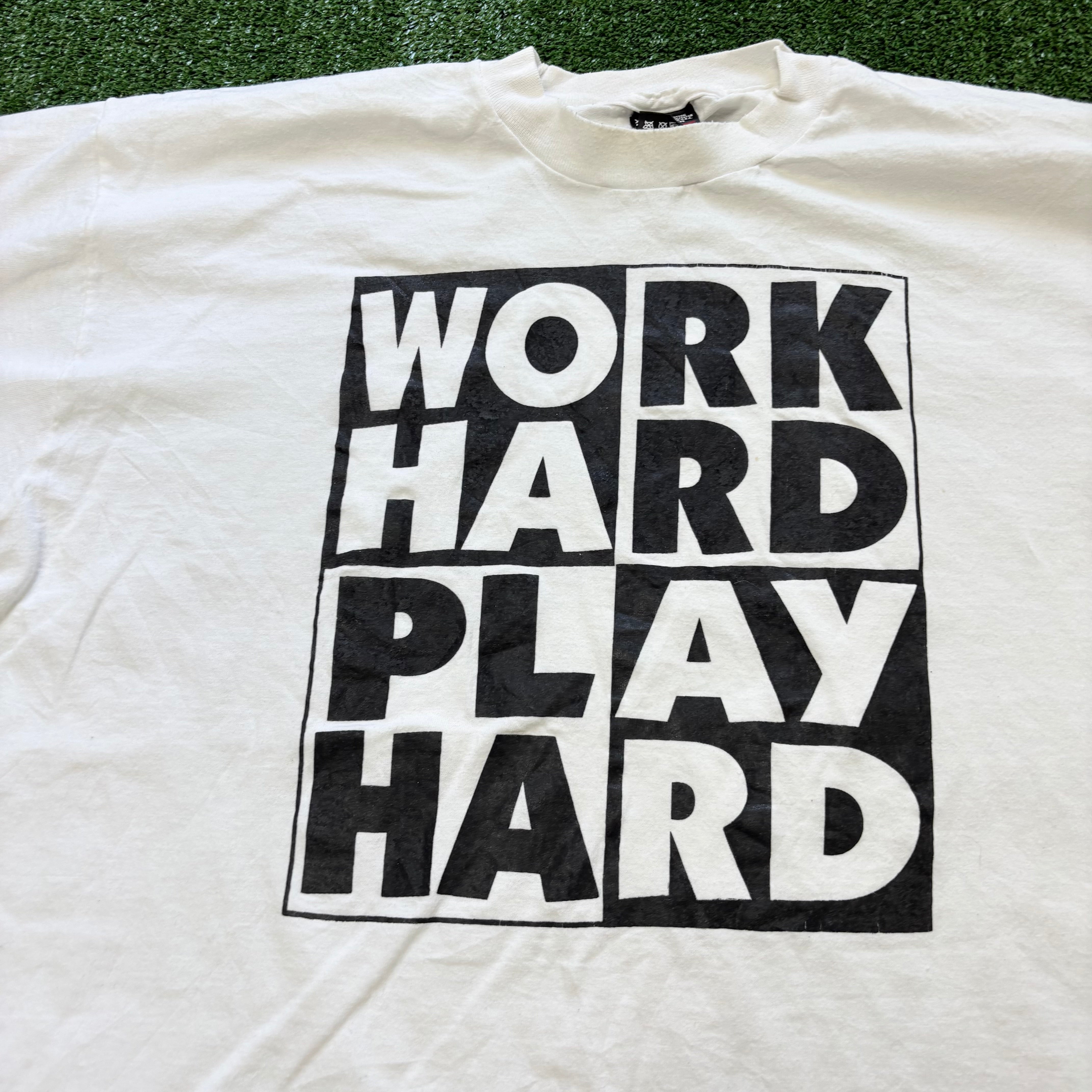 Vintage T Shirt Mens Large White Single Stitch Graphic Print 90s