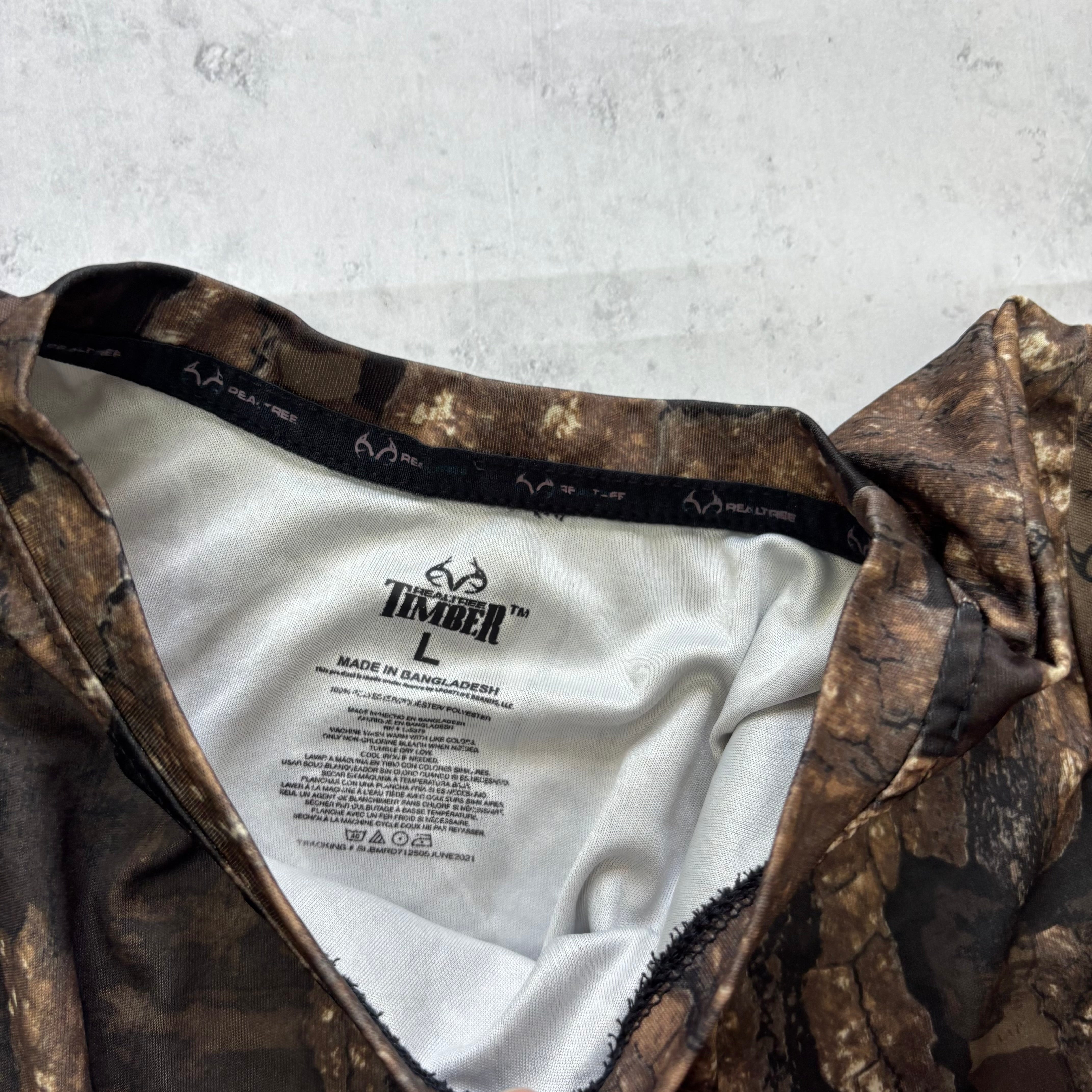 RealTree T Shirt Mens Large Camo Y2K Hunting Long Sleeve Timber (E)