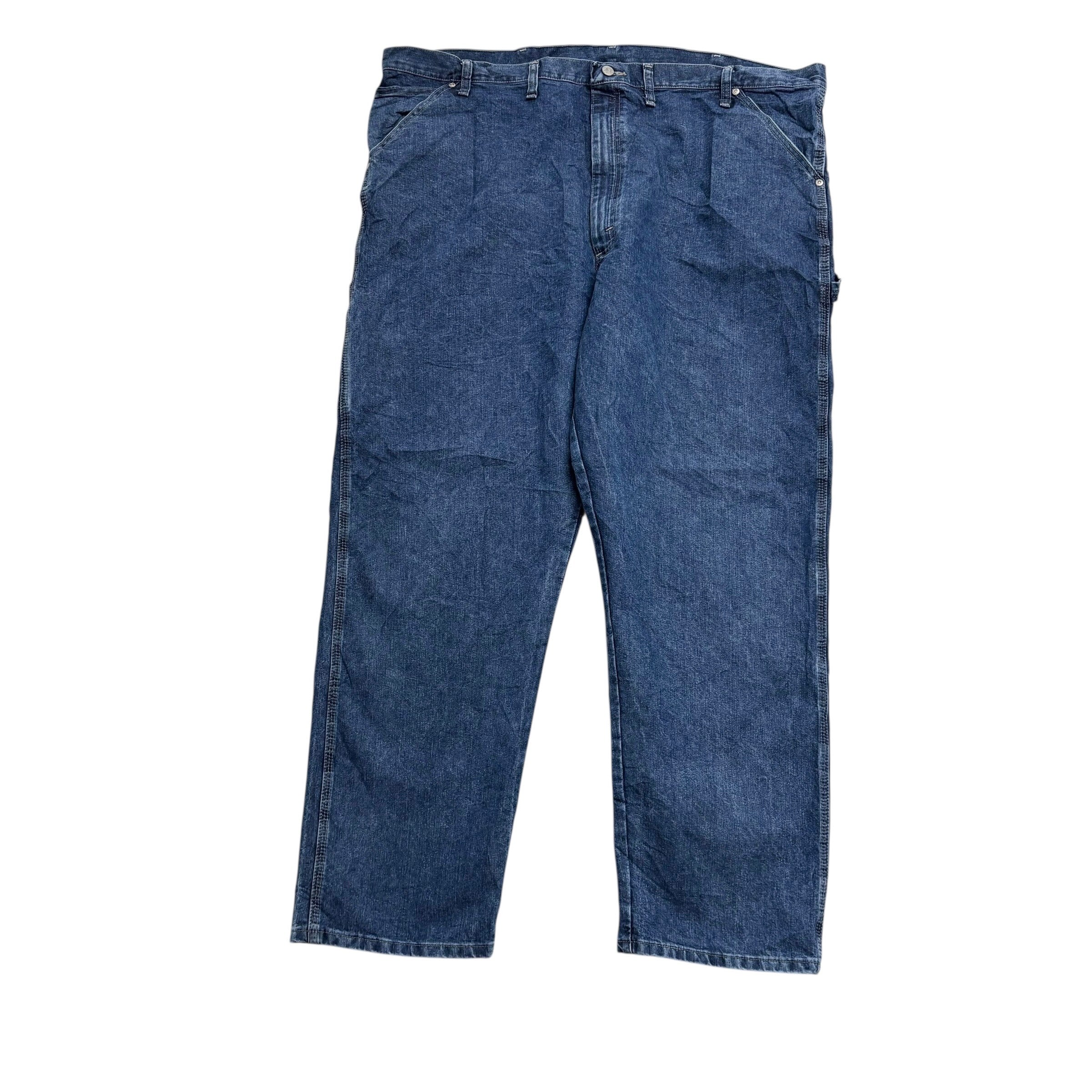 Wrangler Carpenter Jeans W42 L32 Mens Dark Blue Baggy Relaxed Straight Fit