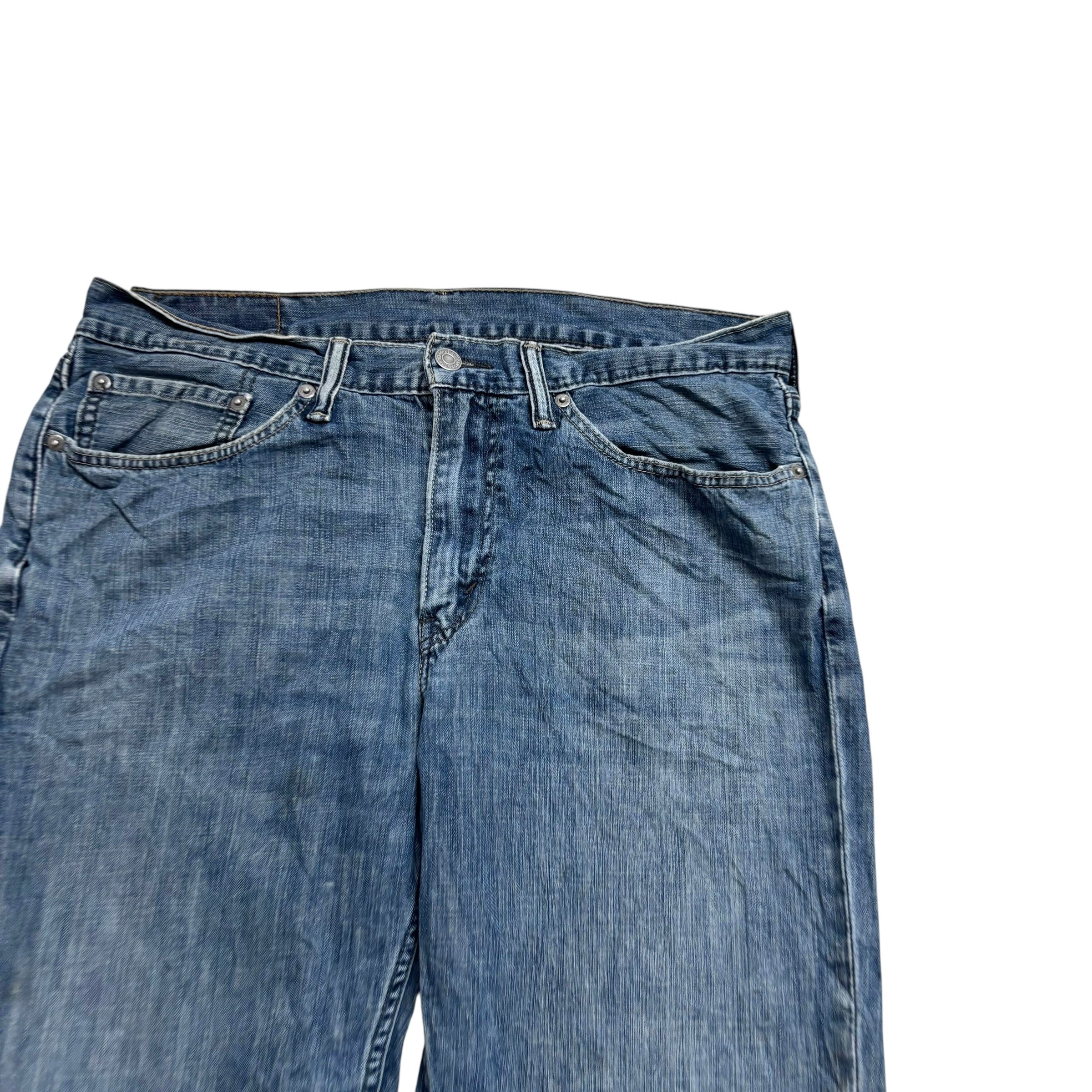 Levis 514 Jeans W34 L32 Mens Mid Blue Regular Straight Fit Denim