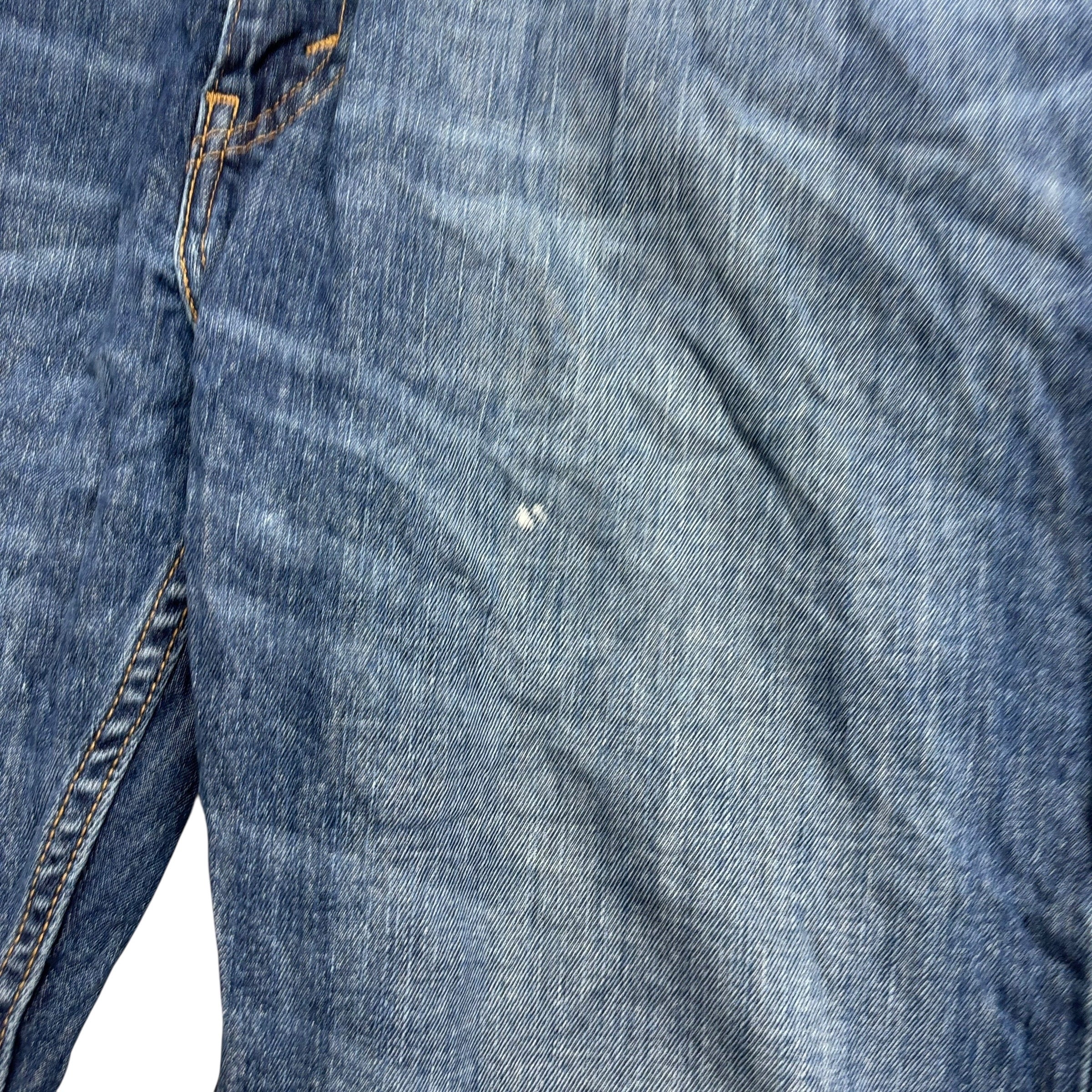 Levis 505 Jeans W38 L32 Mens Mid Blue Regular Straight Fit Stretch Denim
