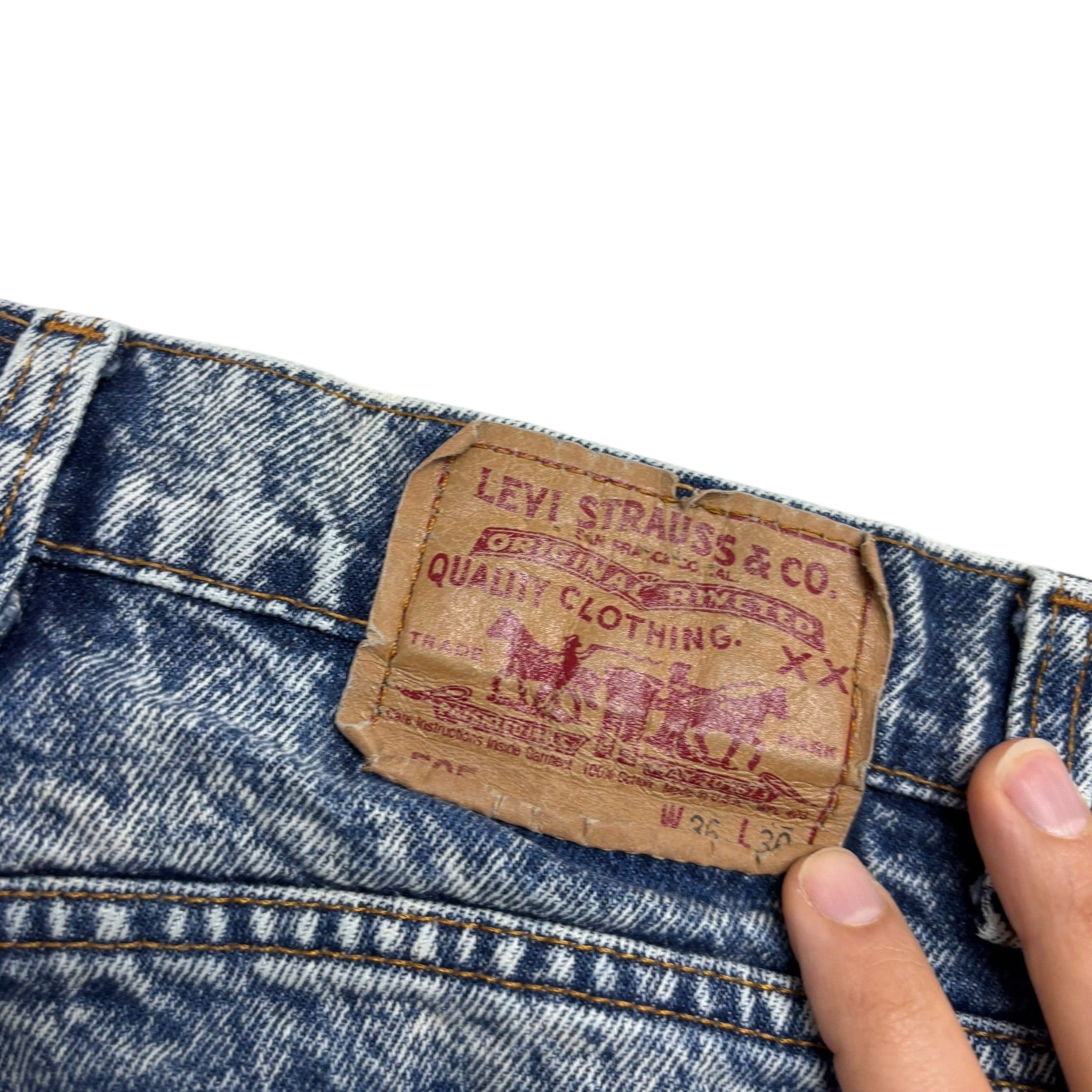 Levis 505 Jeans W35 L28 Mens Mid Blue Regular Straight Fit Vintage 80s USA Made