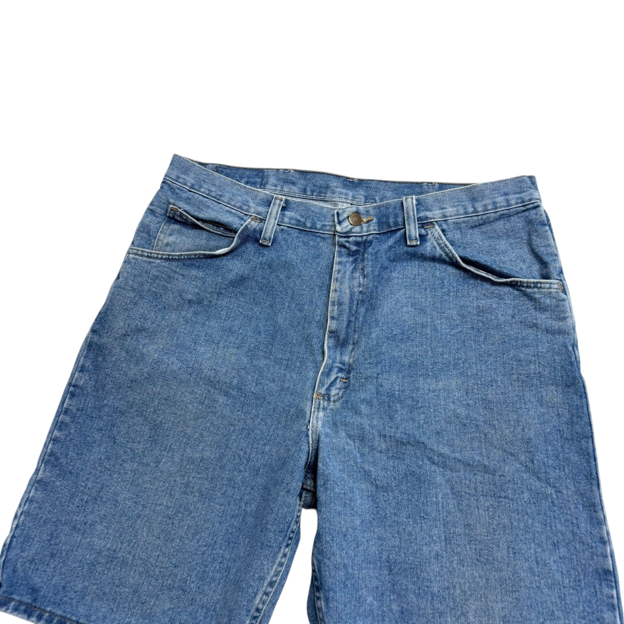 Wrangler Baggy Jorts W36 Mens Denim Shorts Mid Blue Relaxed Fit (E)