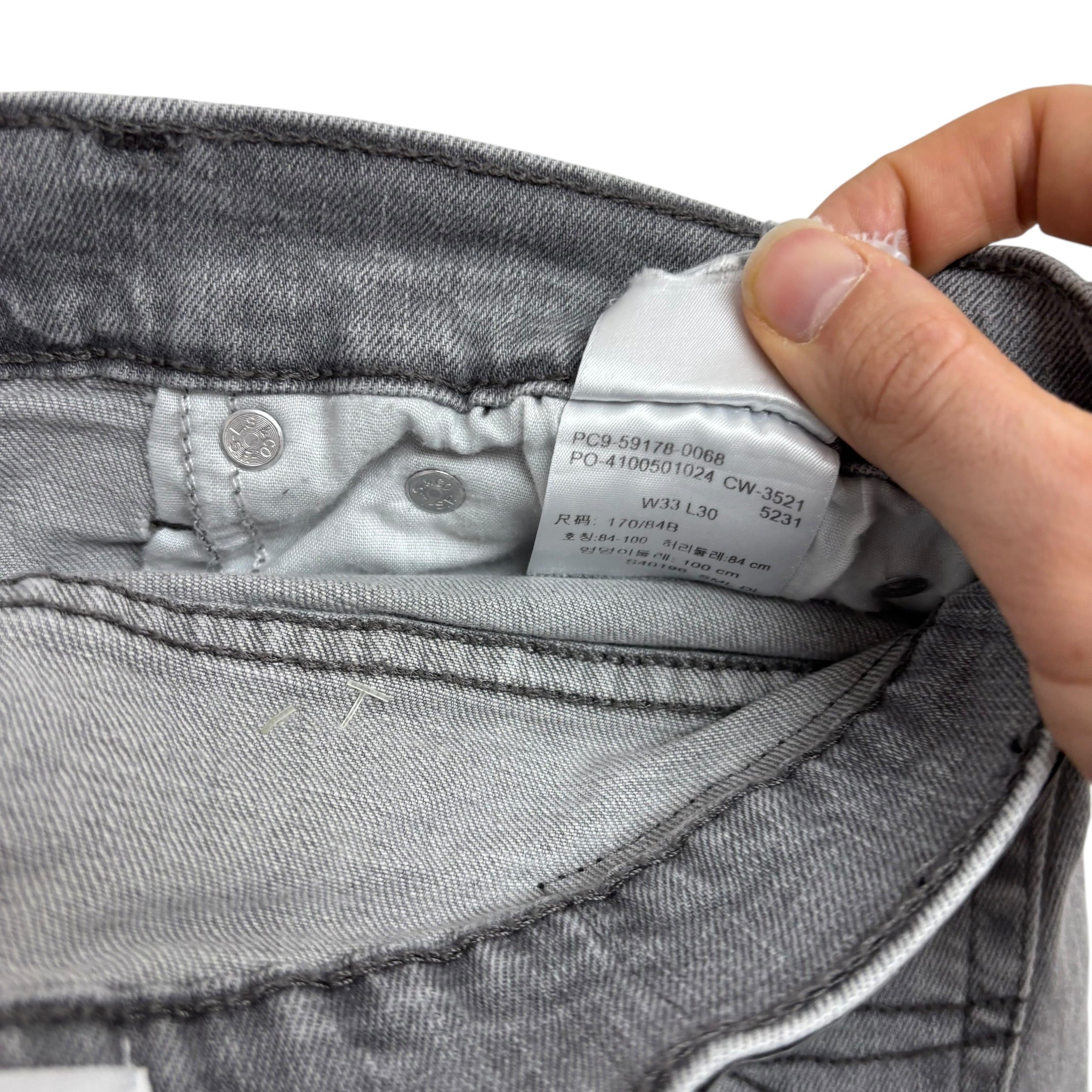 Levis Signature Jeans W31 L28 Mens Grey Slim Fit Stretch Denim (E)