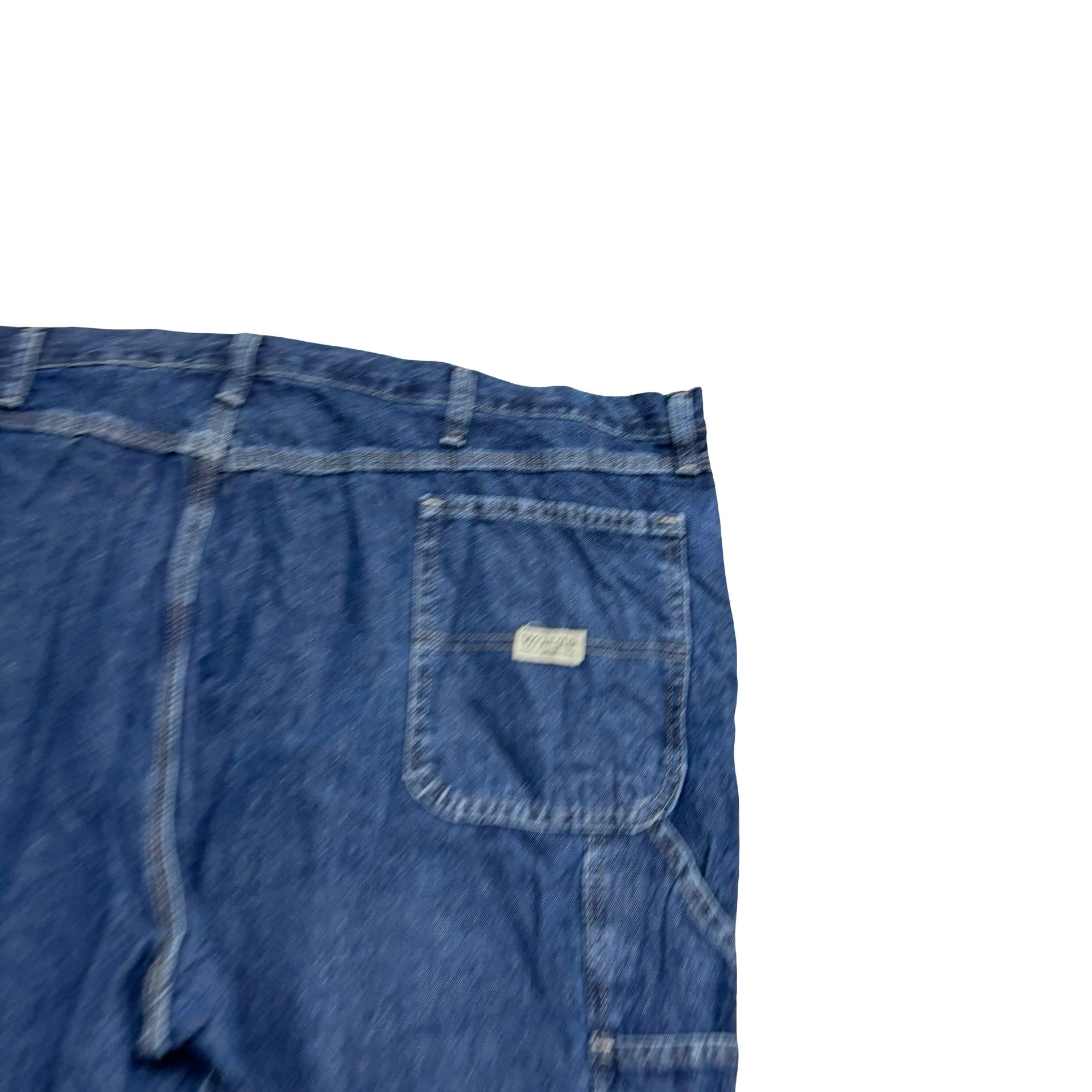 Wrangler Carpenter Jeans W48 L29 Mens Dark Blue Relaxed Fit Denim (E)