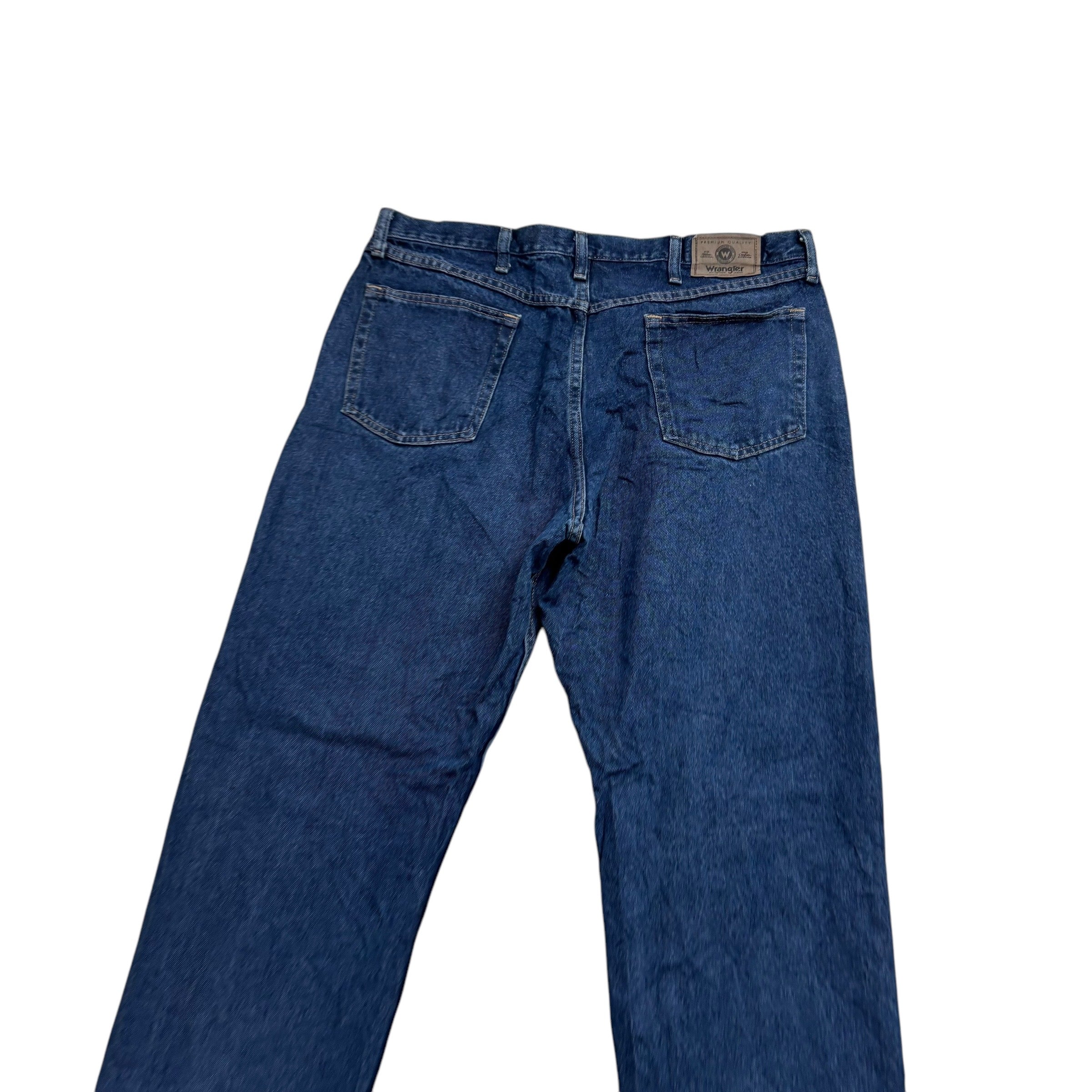 Wrangler Jeans W38 L30 Mens Mid Blue Relaxed Straight Fit Vintage Denim (E)