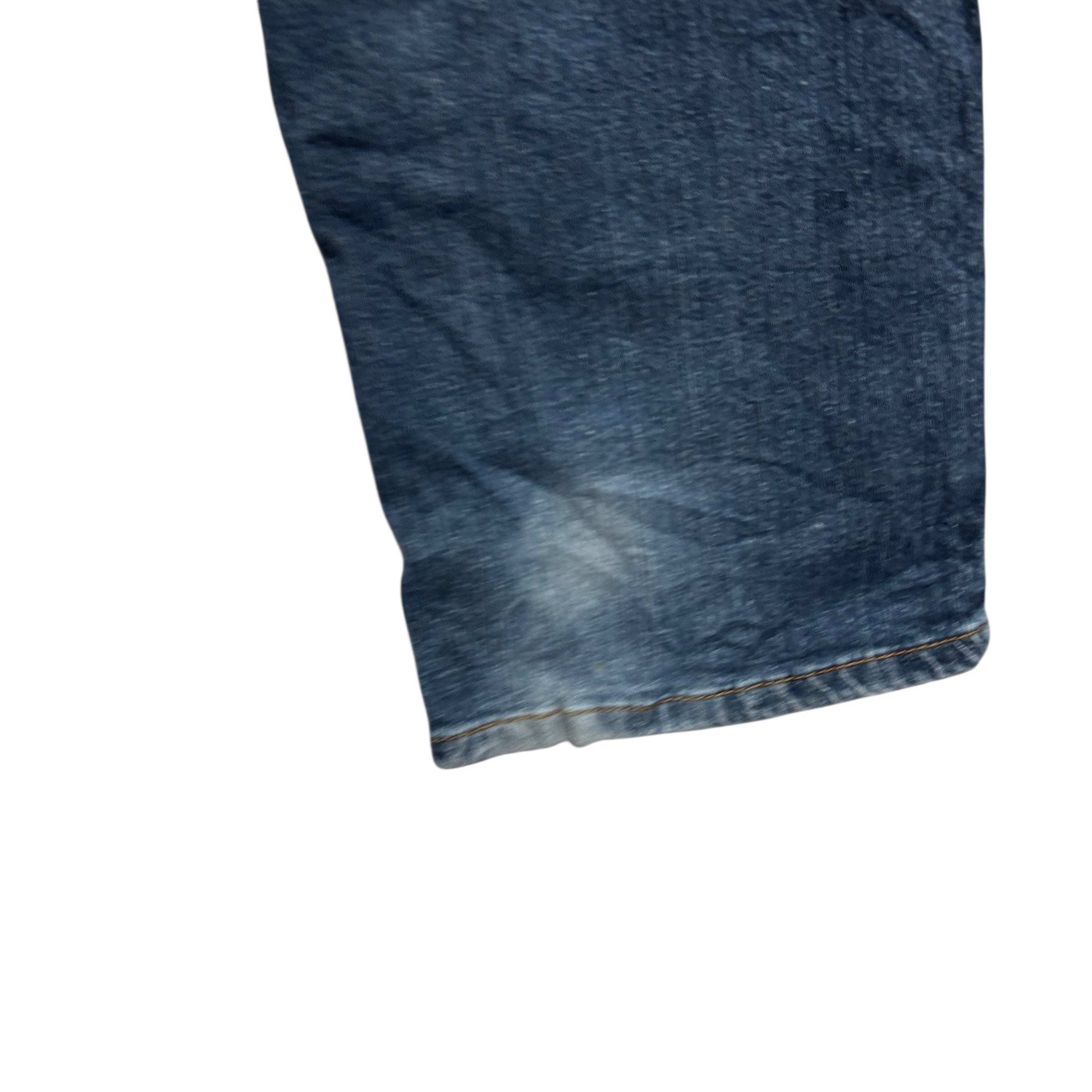 Levis Denizen Jeans W42 L32 Mens Dark Blue Relaxed Straight Stretch Denim (F)