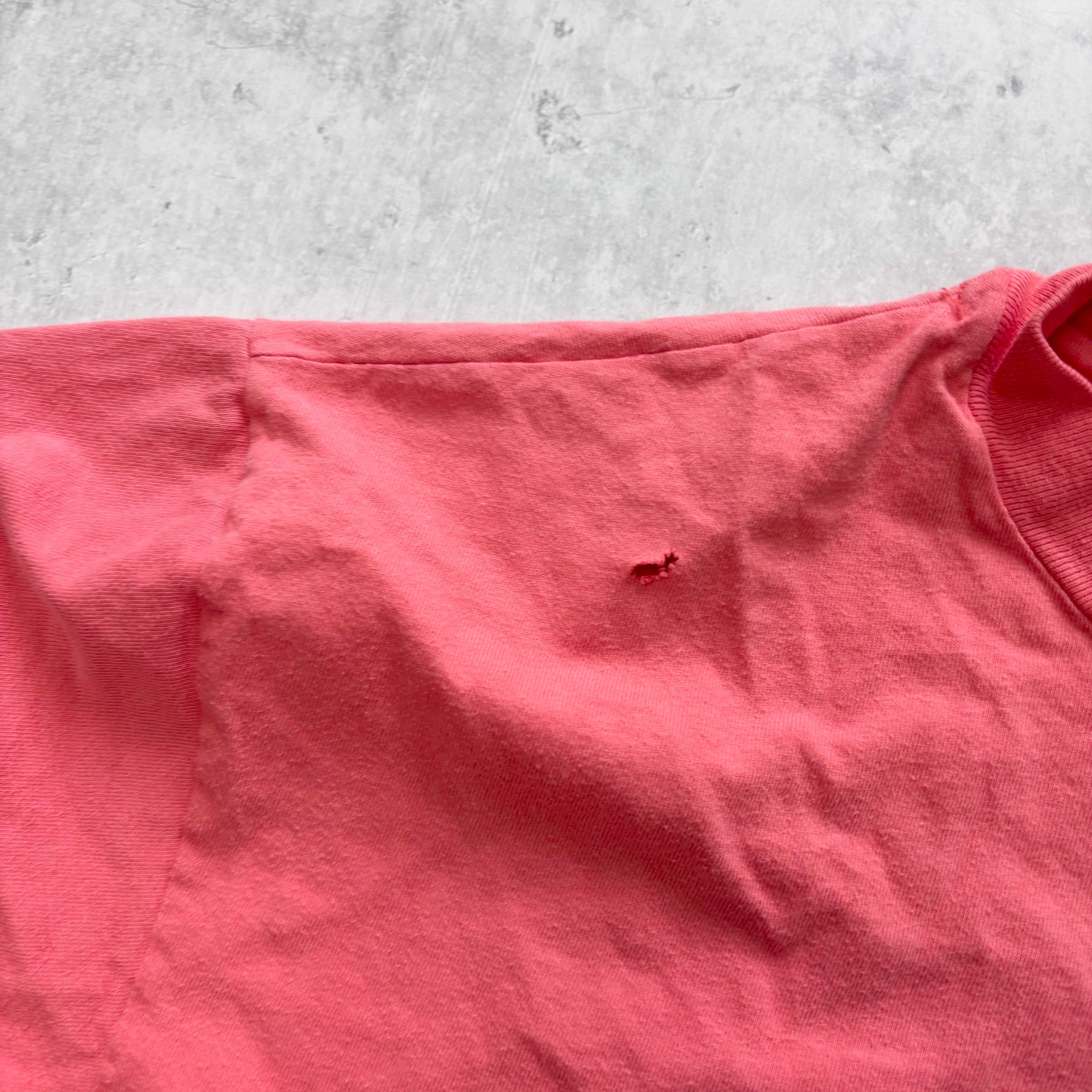 Vintage T Shirt Mens Small Pink Single Stitch Graphic Print 90s USA Tourist (F)