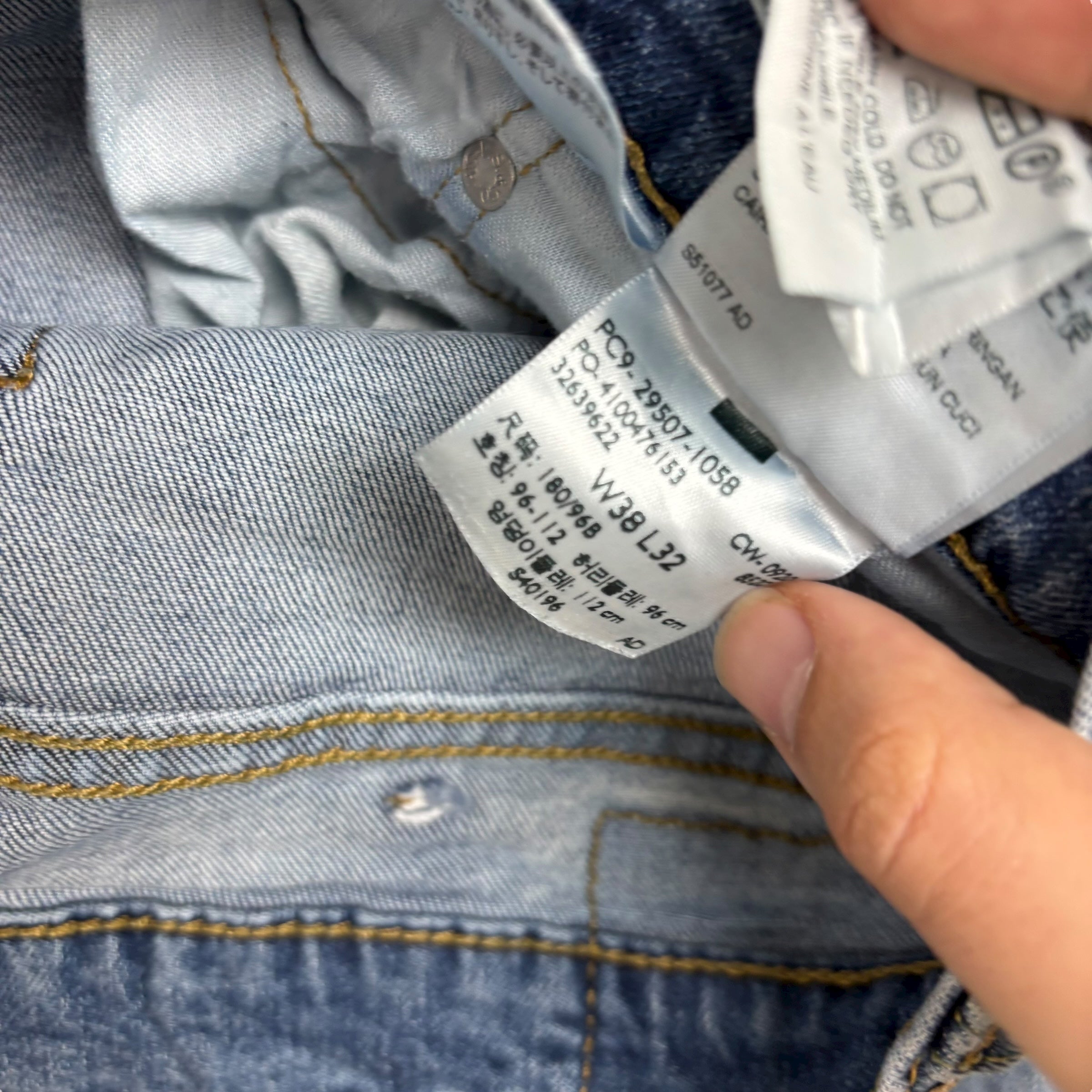 Levis 502 Jeans W38 L31 Mens Light Regular Tapered Fit Stretch Denim
