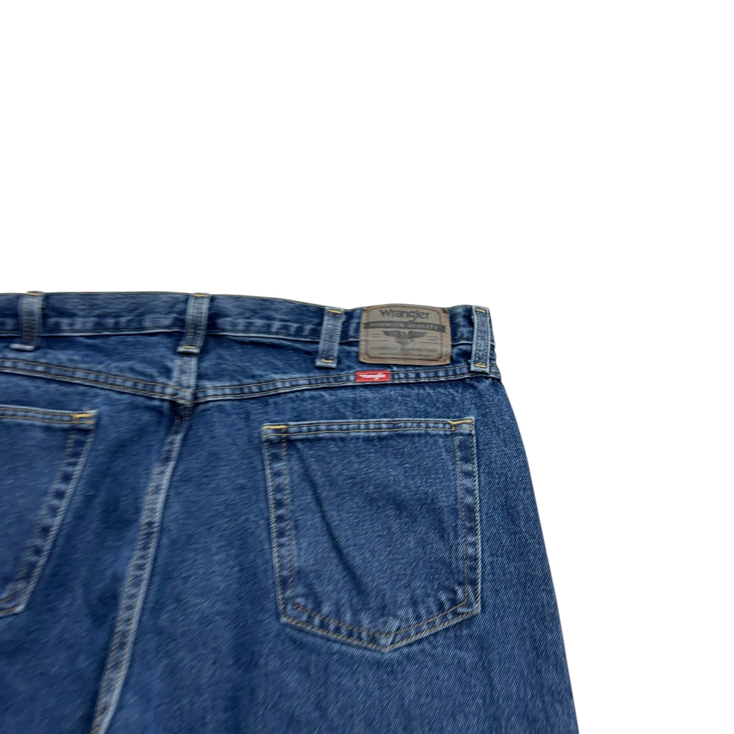 Wrangler Jeans W38 L34 Mens Dark Blue Relaxed Straight Fit Denim (E)