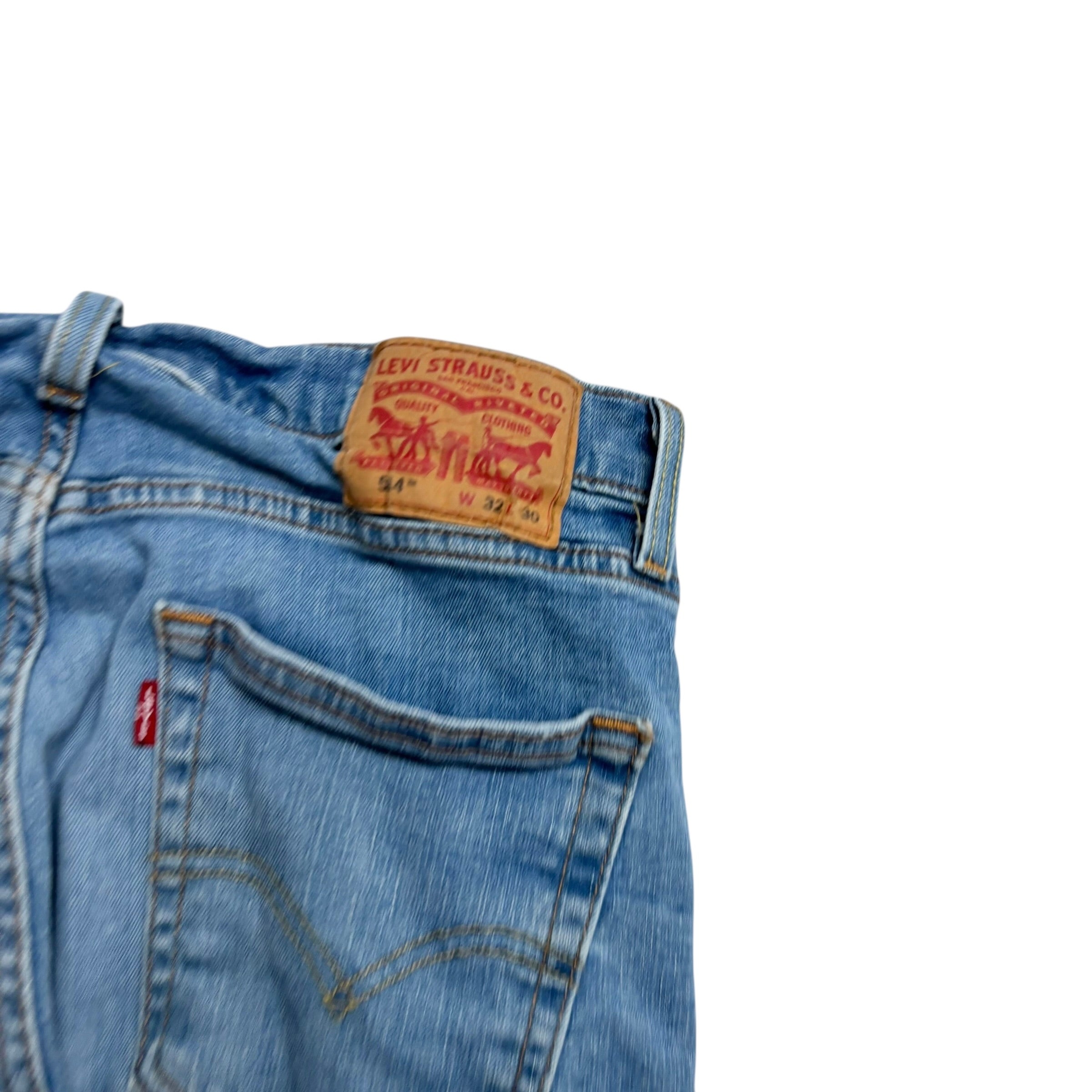 Levis 514 Jeans W30 L30 Mens Light Blue Regular Straight Fit Stretch Denim