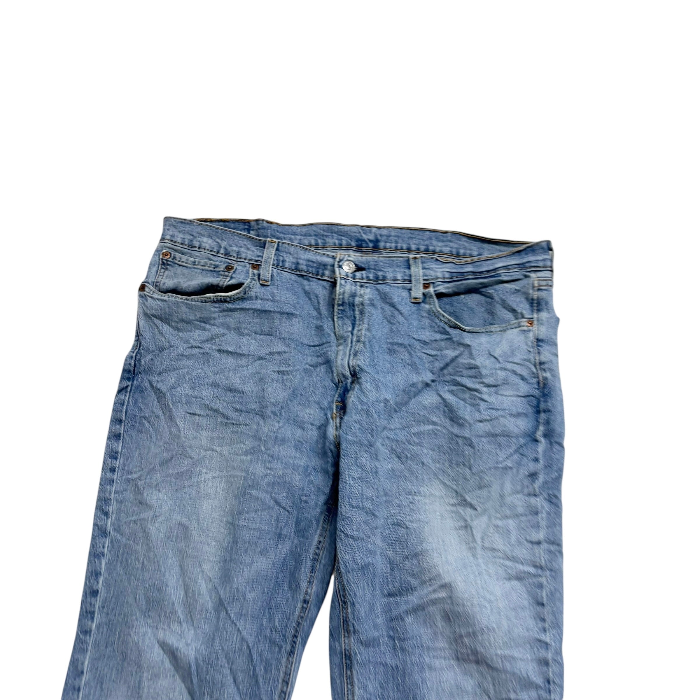 Levis 541 Jeans W38 L30 Mens Light Blue Athletic Tapered Fit Stretch Denim (F)