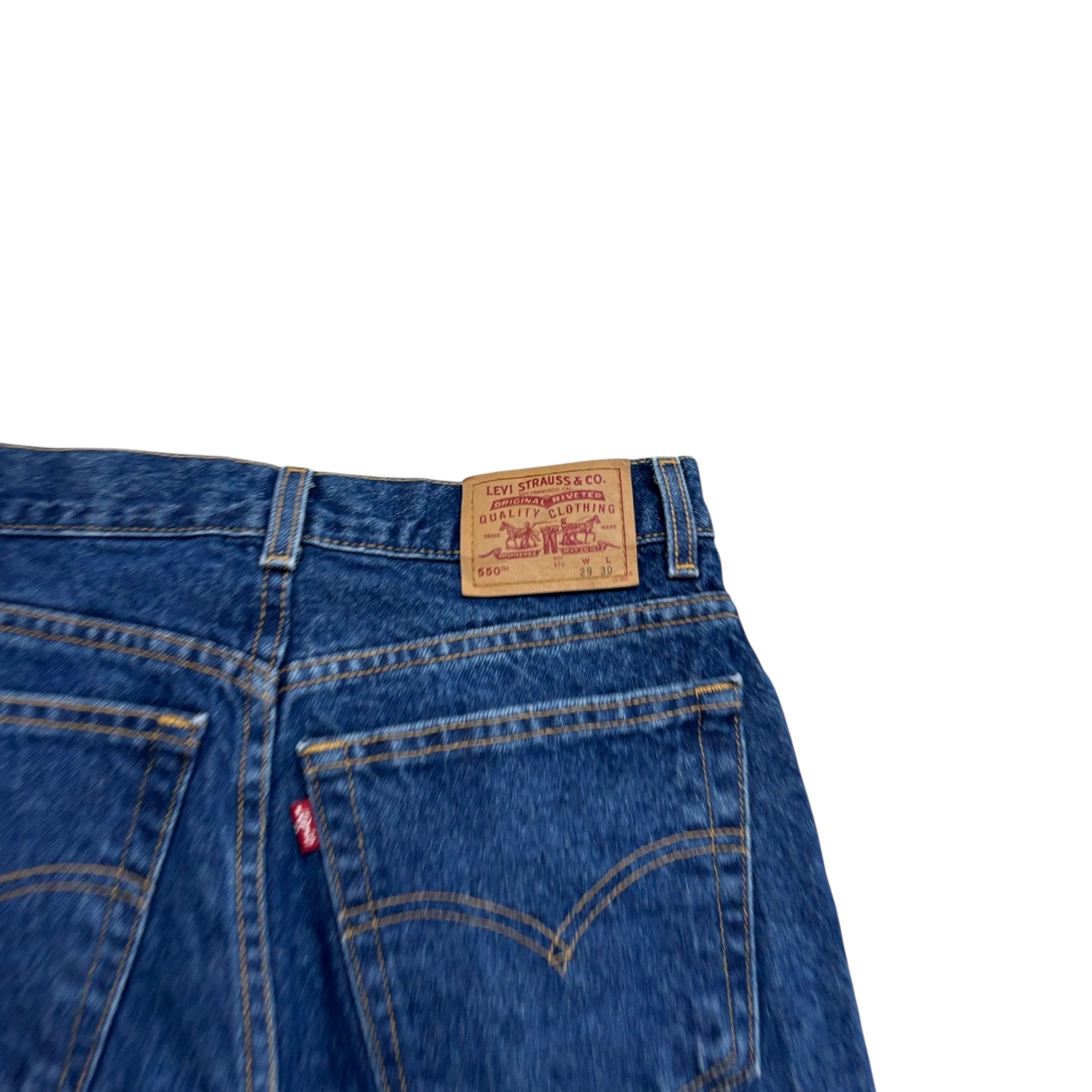 Levis 550 Student Jeans W28 L30 Womens Relaxed Blue Vintage Denim (E)