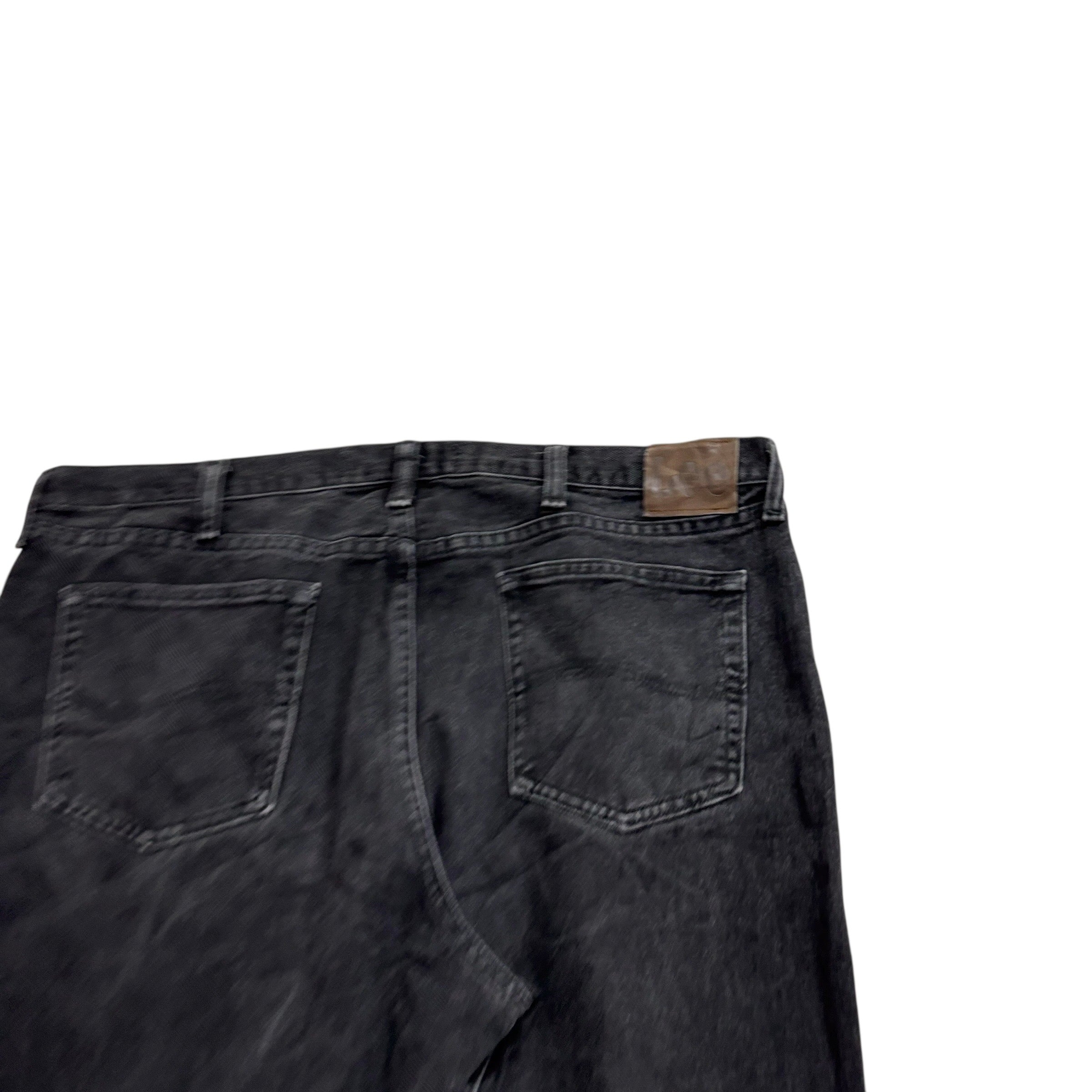 Lee Jeans W42 L32 Mens Black Regular Straight Fit Vintage Denim