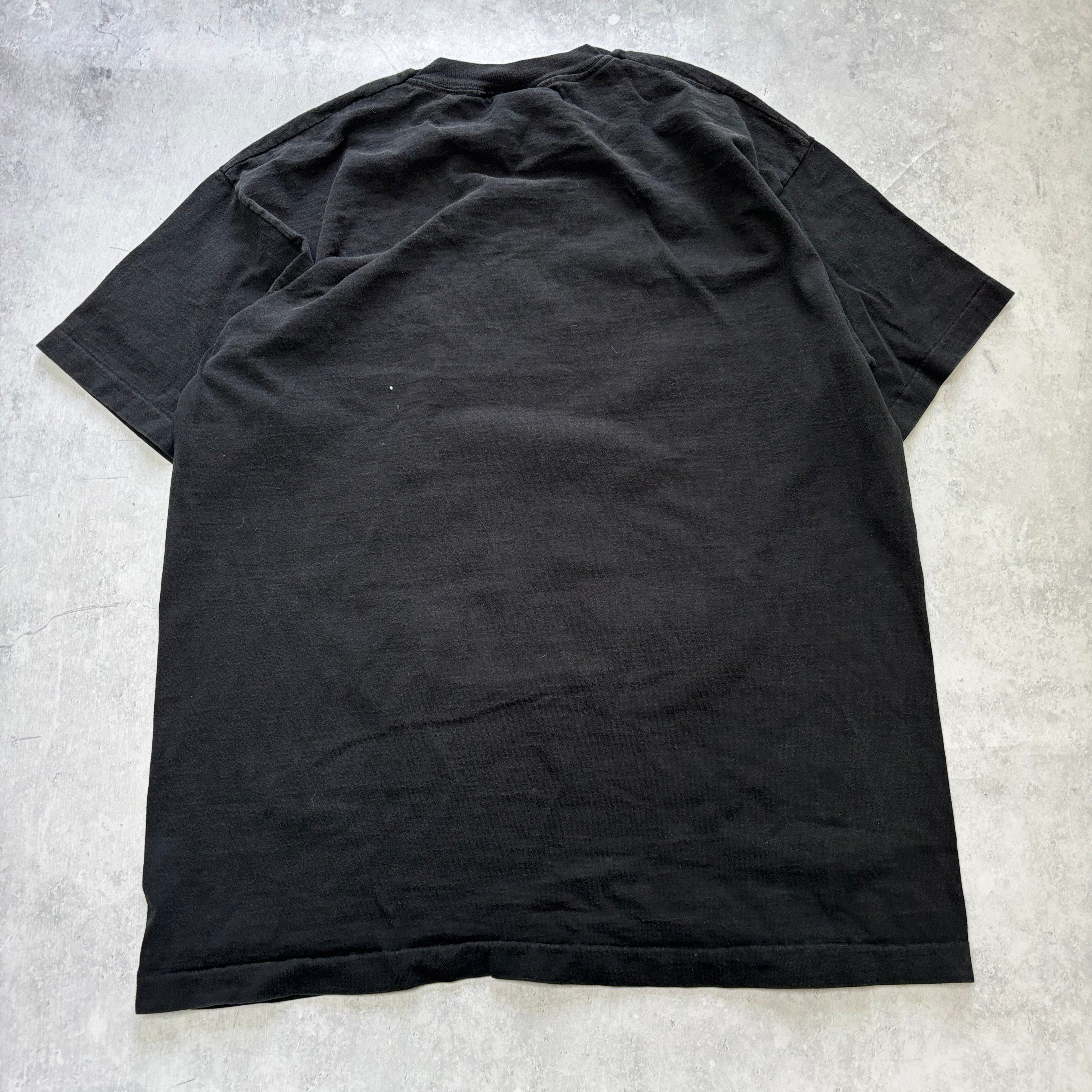 Vintage T Shirt Mens Large Black Single Stitch 90s Looney Tunes (F)