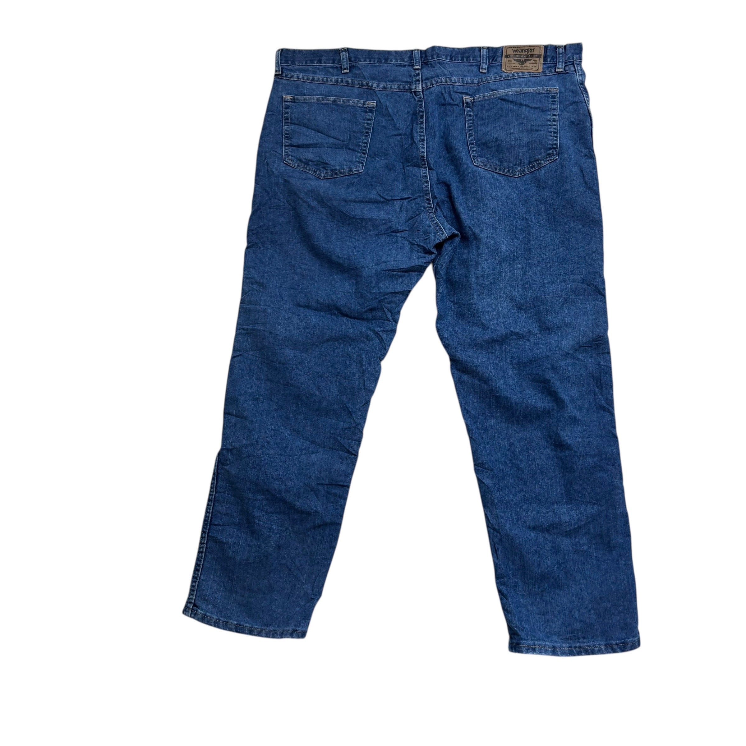 Wrangler Jeans W44 L30 Mens Mid Blue Regular Straight Fit Denim (E)