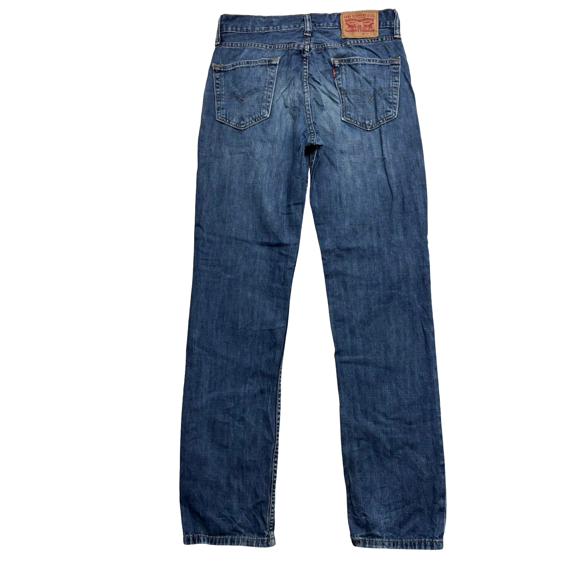 Levis 514 Jeans W29 L32 Mens Mid Blue Regular Straight Fit Denim