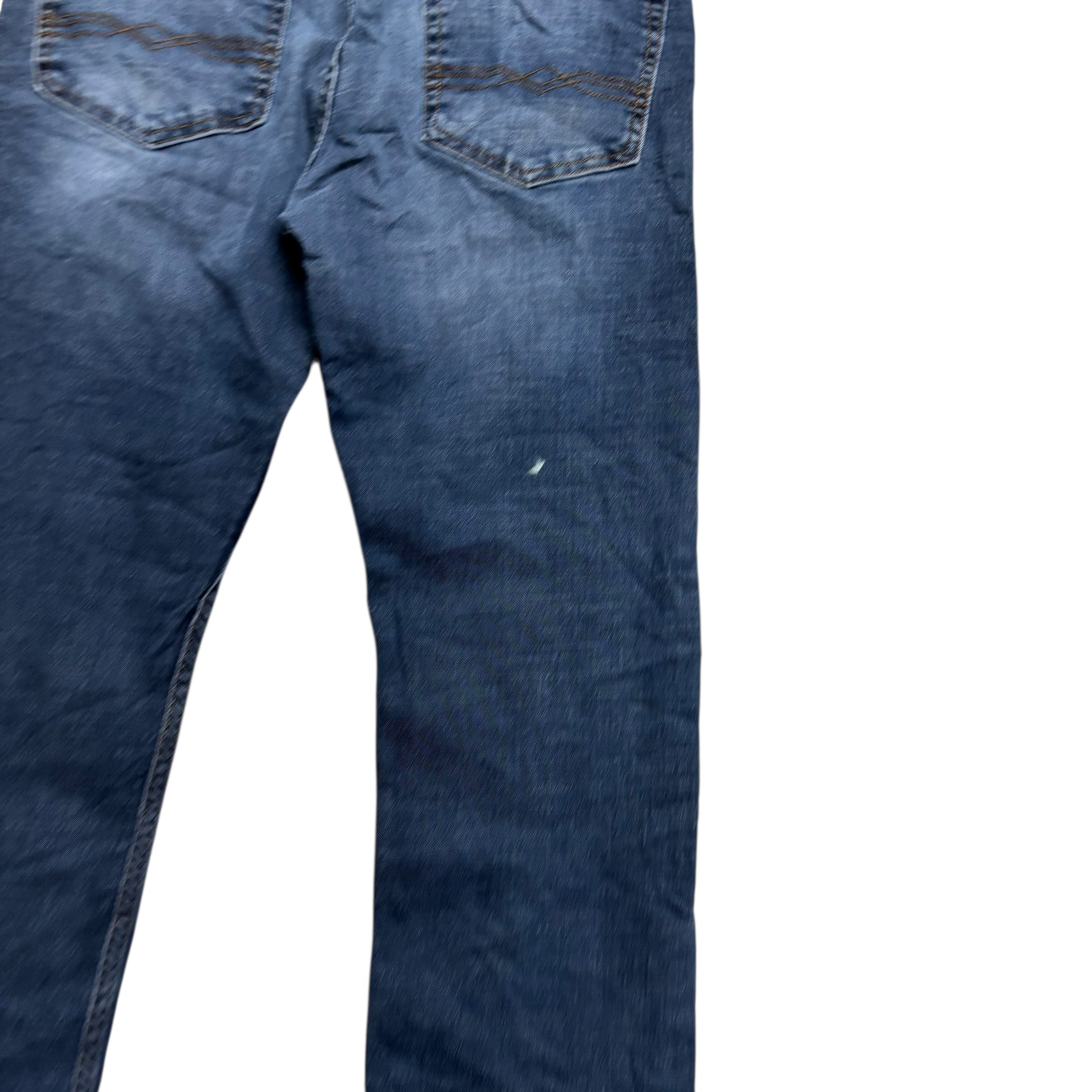 Levis Denizen Jeans W33 L32 Mens Mid Blue Slim Straight Fit Stretch Denim