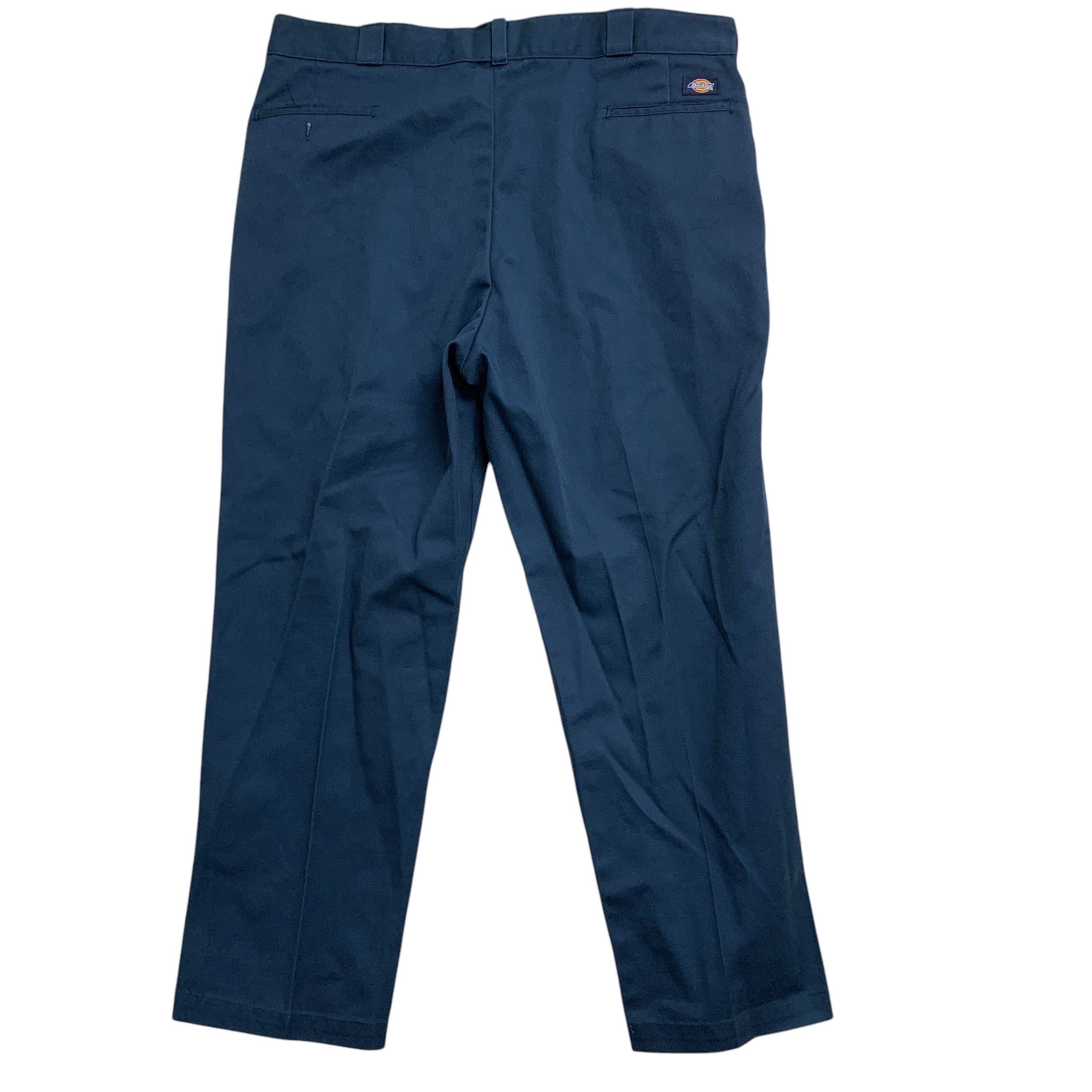 Dickies 874 Trousers W42 L30 Mens Blue Pants Original Straight Fit (E)
