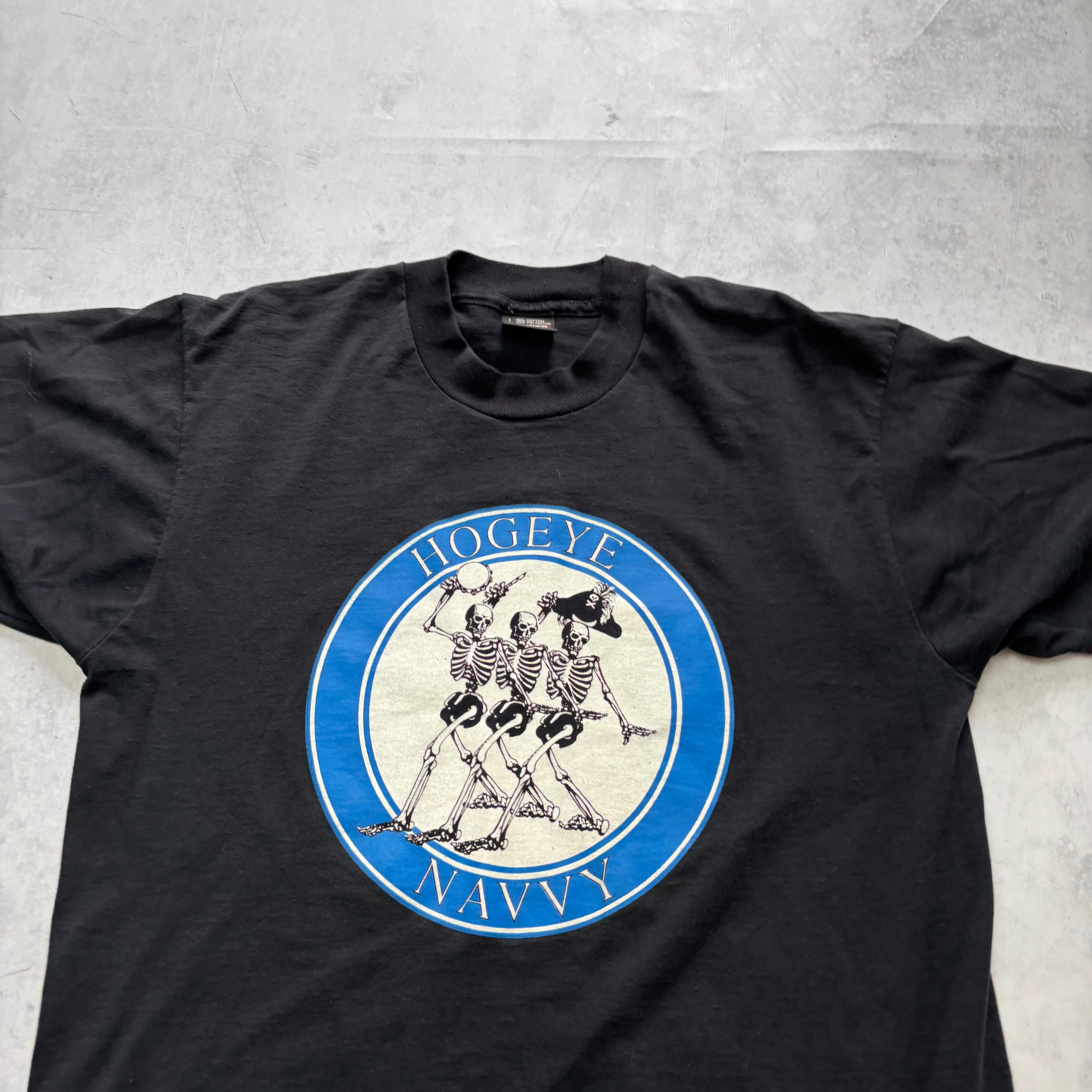 Vintage T Shirt Mens Medium Black Single Stitch Graphic Print 90s USA