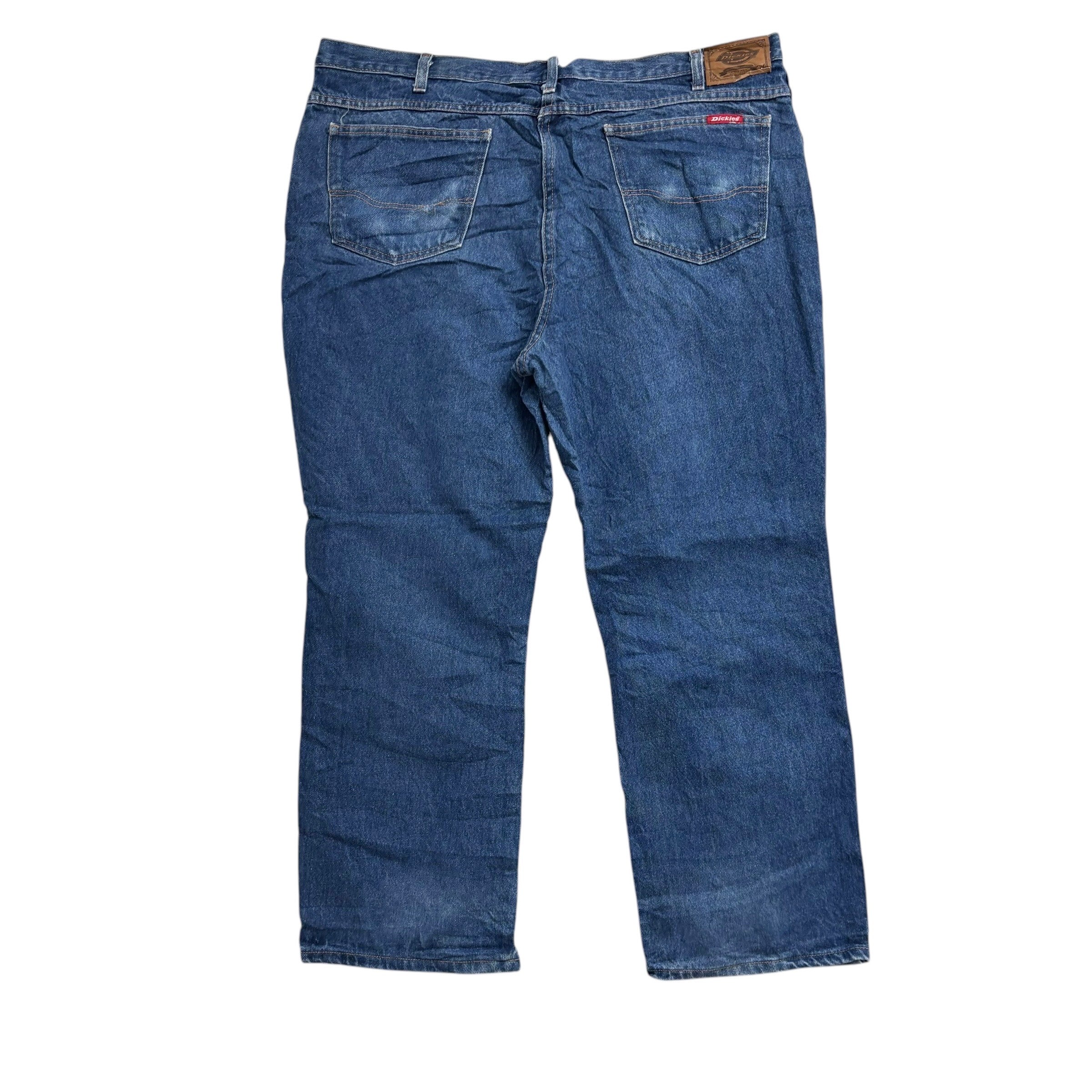 Dickies Jeans W44 L30 Mens Mid Blue Relaxed Straight Fit Denim (E)