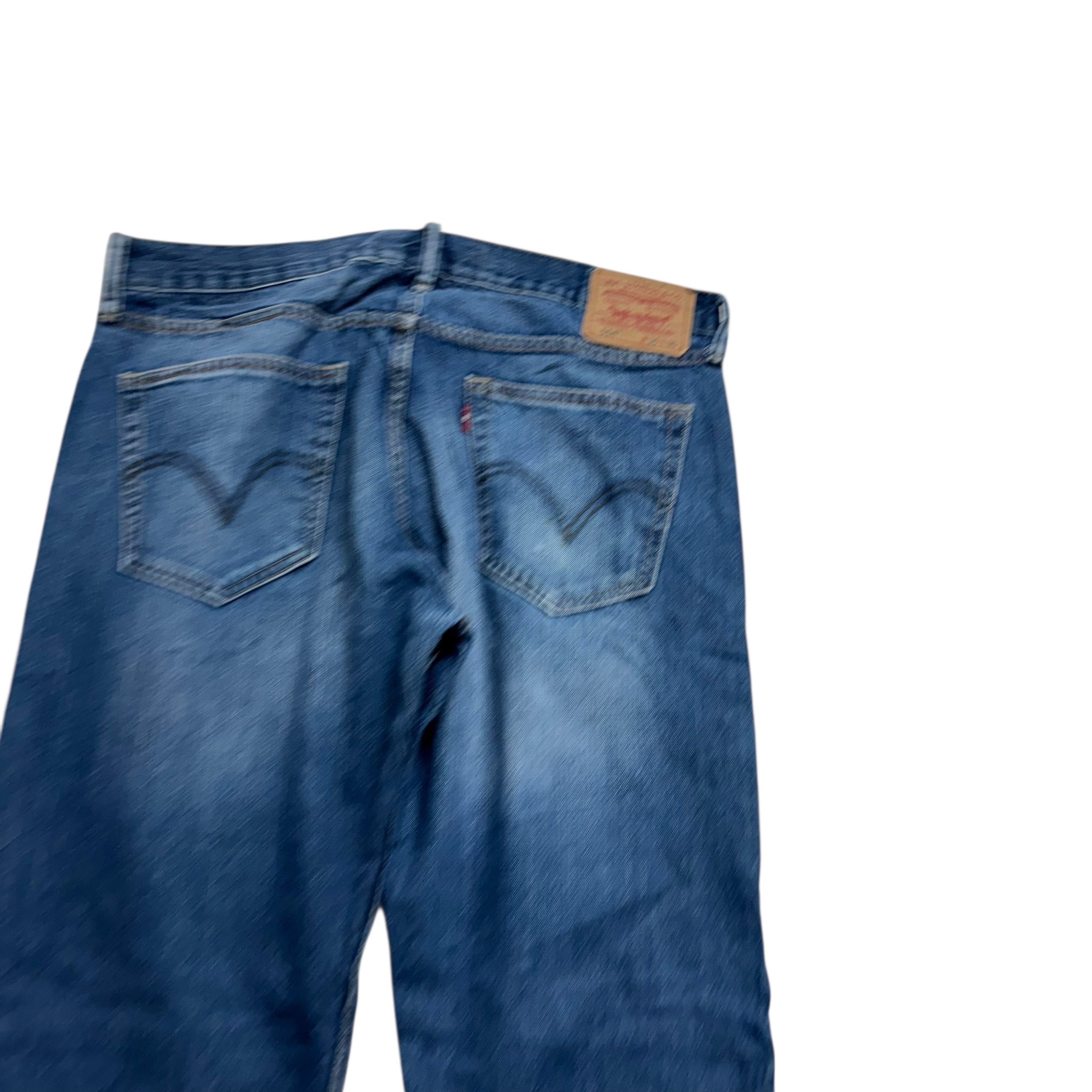 Levis 514 Jeans W36 L30 Mens Mid Blue Regular Straight Fit Vintage Denim