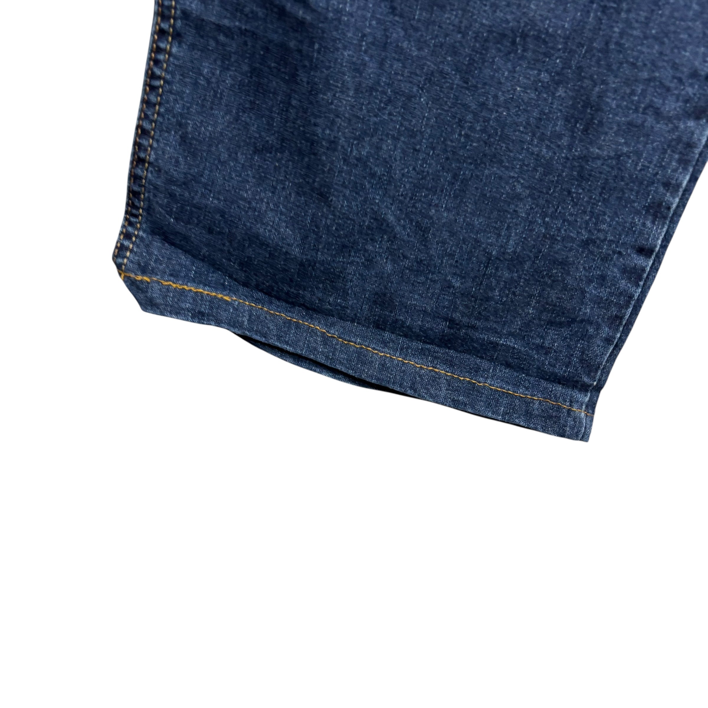 Wrangler Jeans W44 L29 Mens Dark Blue Relaxed Bootcut Fit Stretch Denim (E)