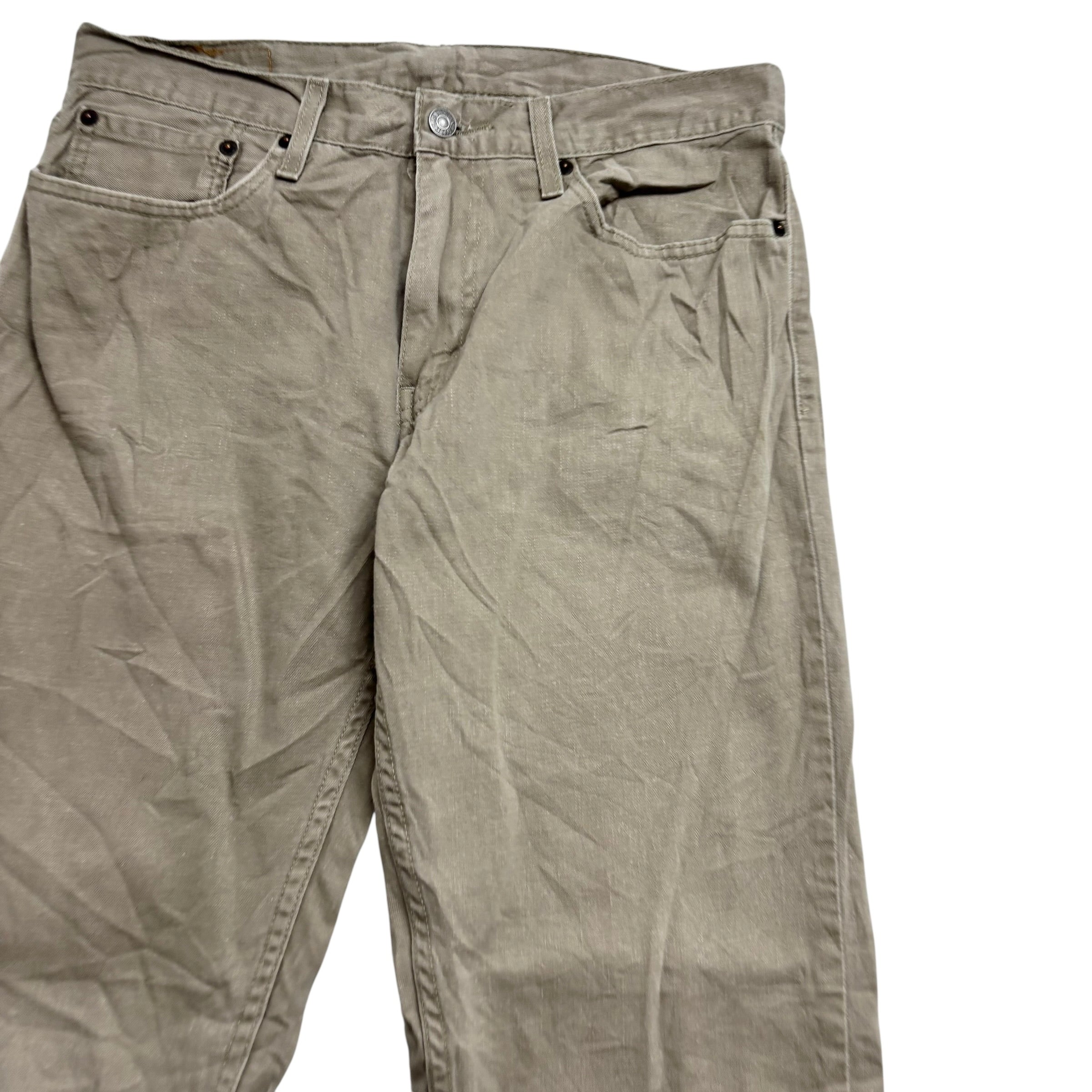 Levis 559 Jeans W32 L36 Mens Beige Regular Straight Fit Denim