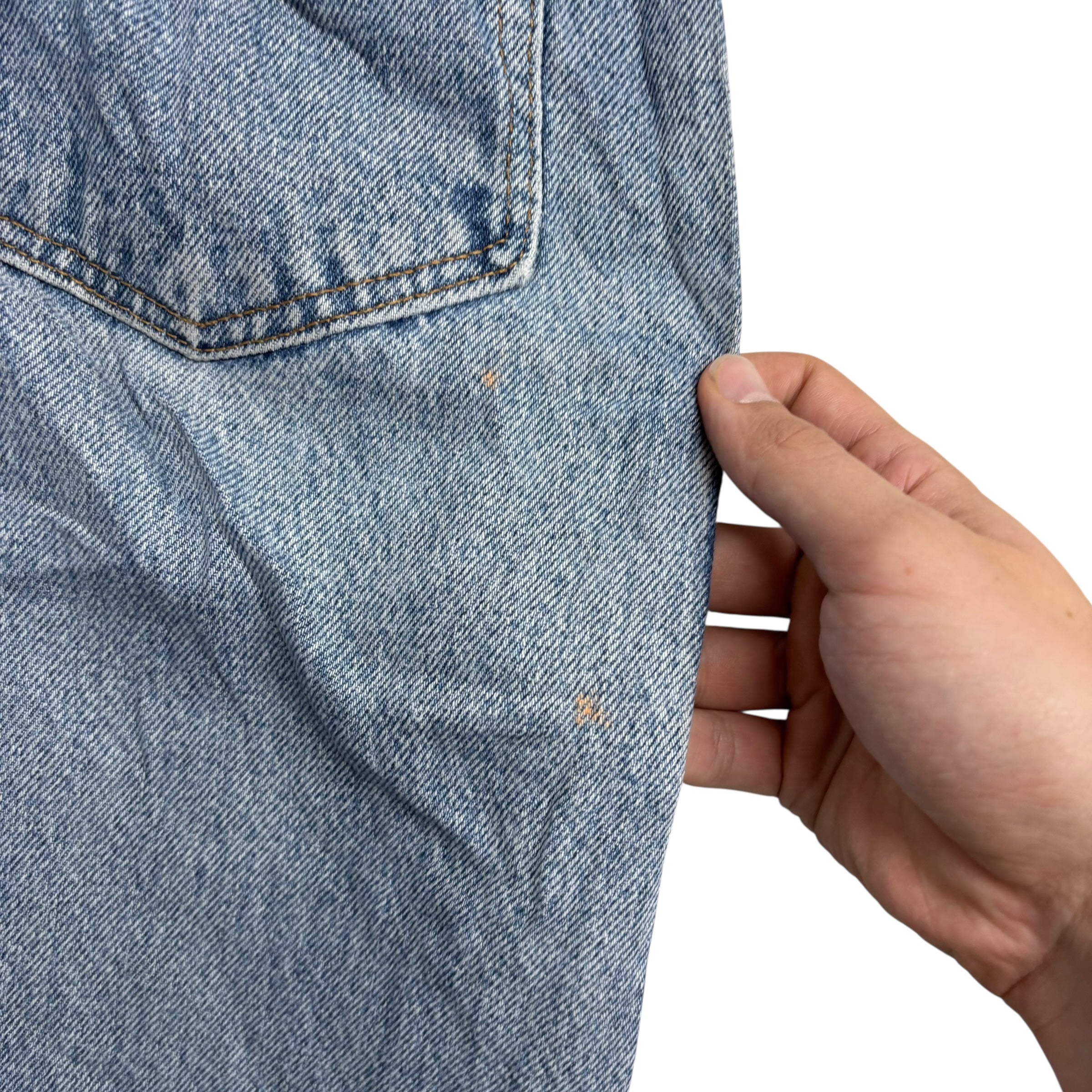 Wrangler Jeans W34 L28 Mens Light Blue Regular Straight Fit Vintage Denim (F)