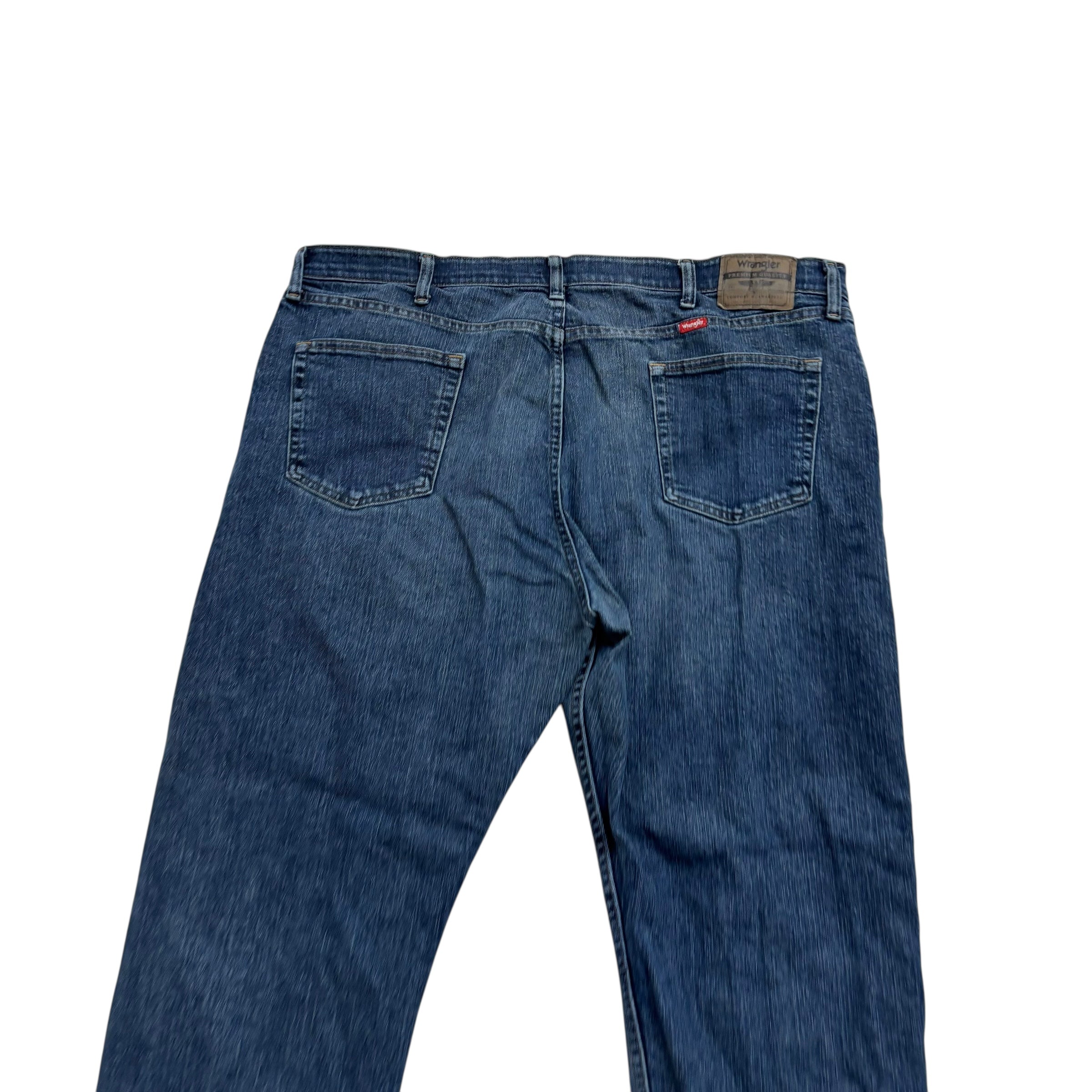 Wrangler Jeans W42 L30 Mens Dark Blue Regular Straight Fit Stretch Denim