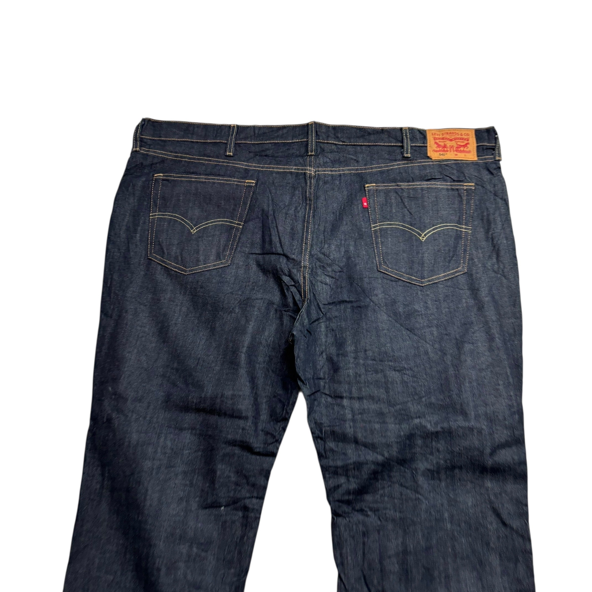 Levis 541 Jeans W50 L30 Mens Dark Blue Athletic Tapered Fit Stretch Denim (E)