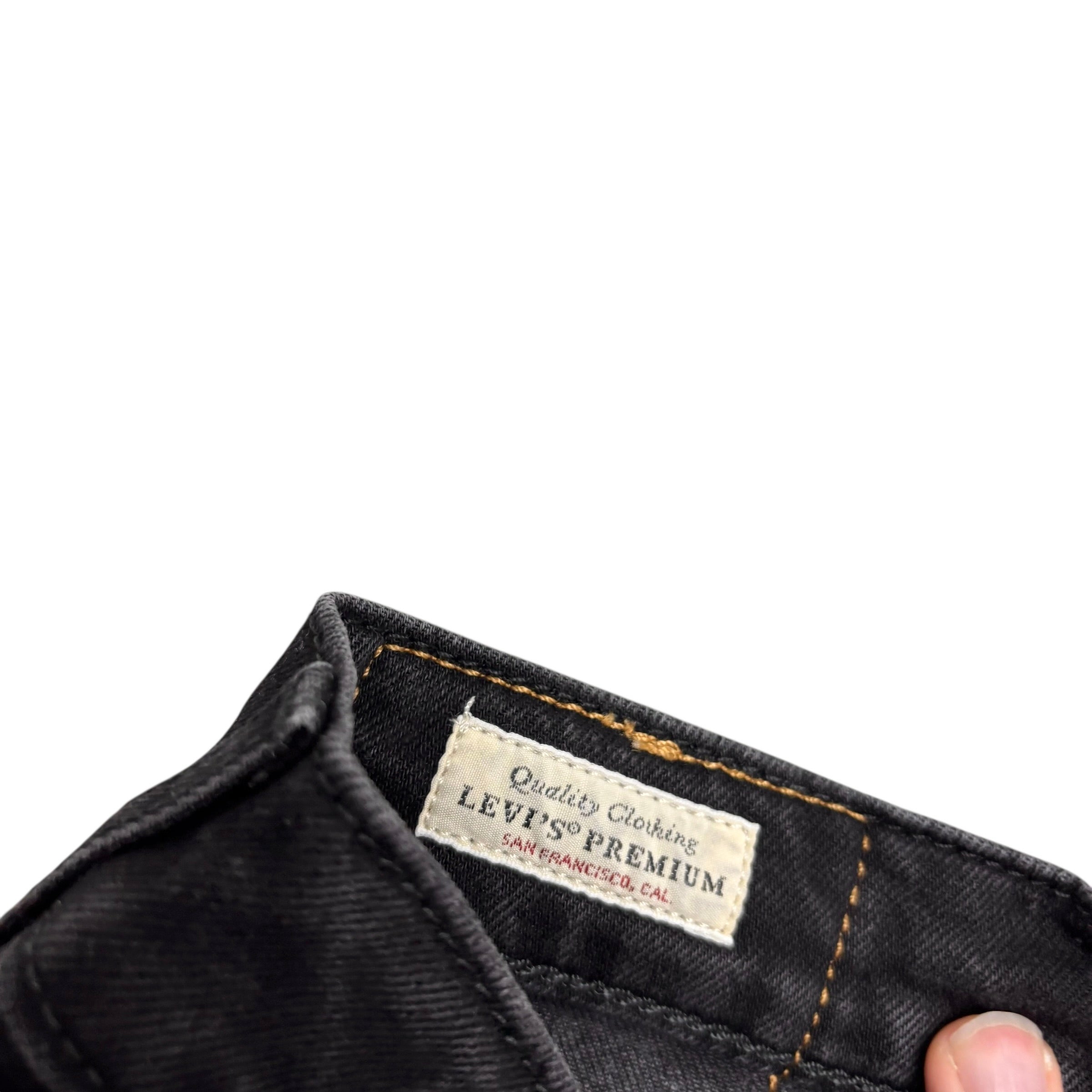 Levis 511 Jeans W34 L32 Mens Black Slim Fit Stretch Premium Denim (E)