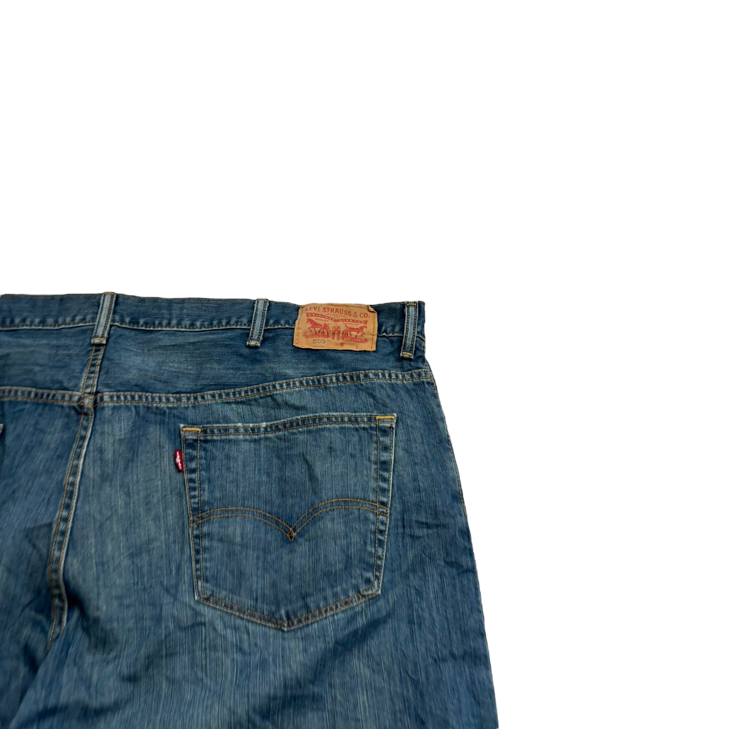 Levis 559 Jeans W50 L32 Mens Dark Blue Baggy Relaxed Straight Fit Denim (E)