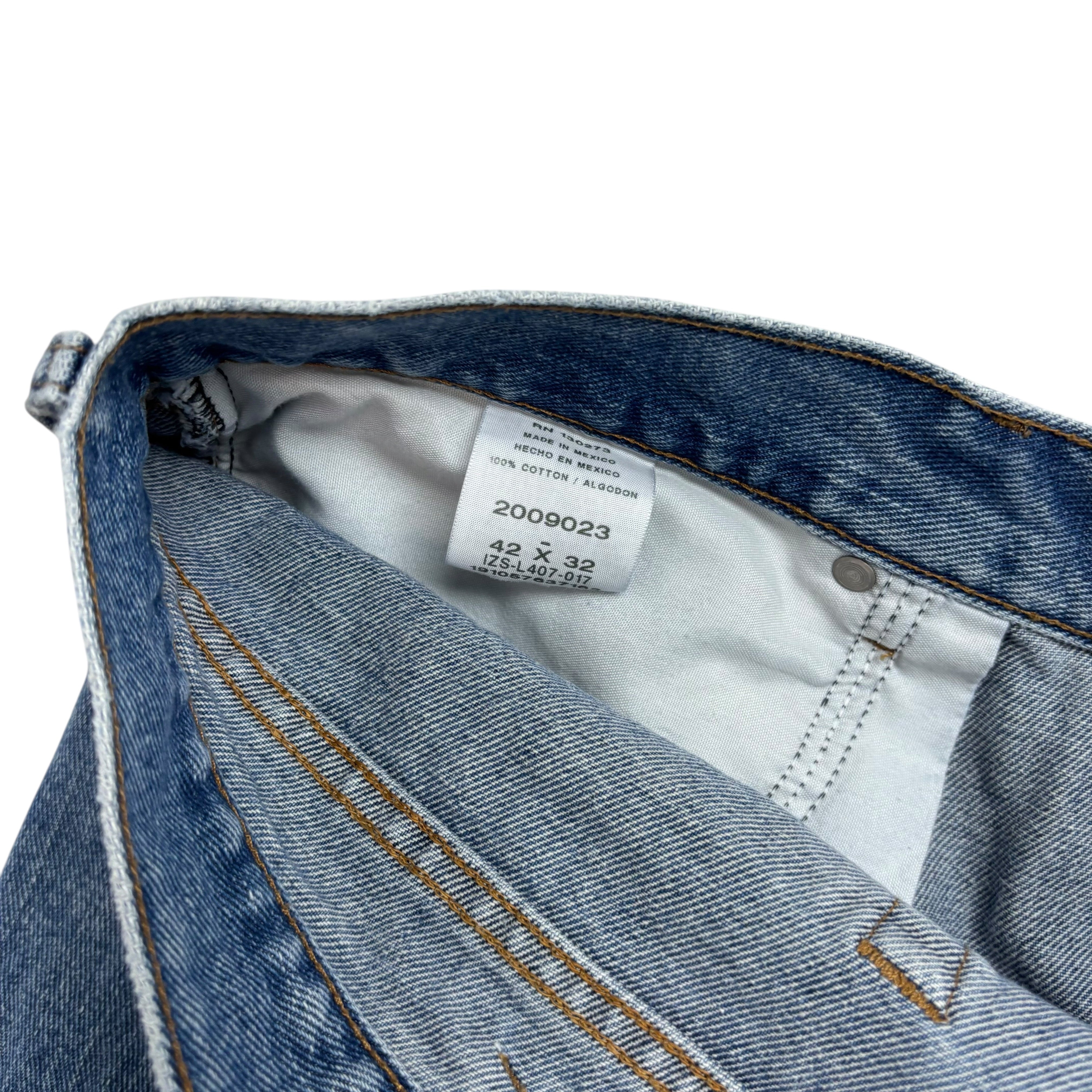 Lee Jeans W42 L30 Mens Mid Blue Regular Straight Fit Denim (E)