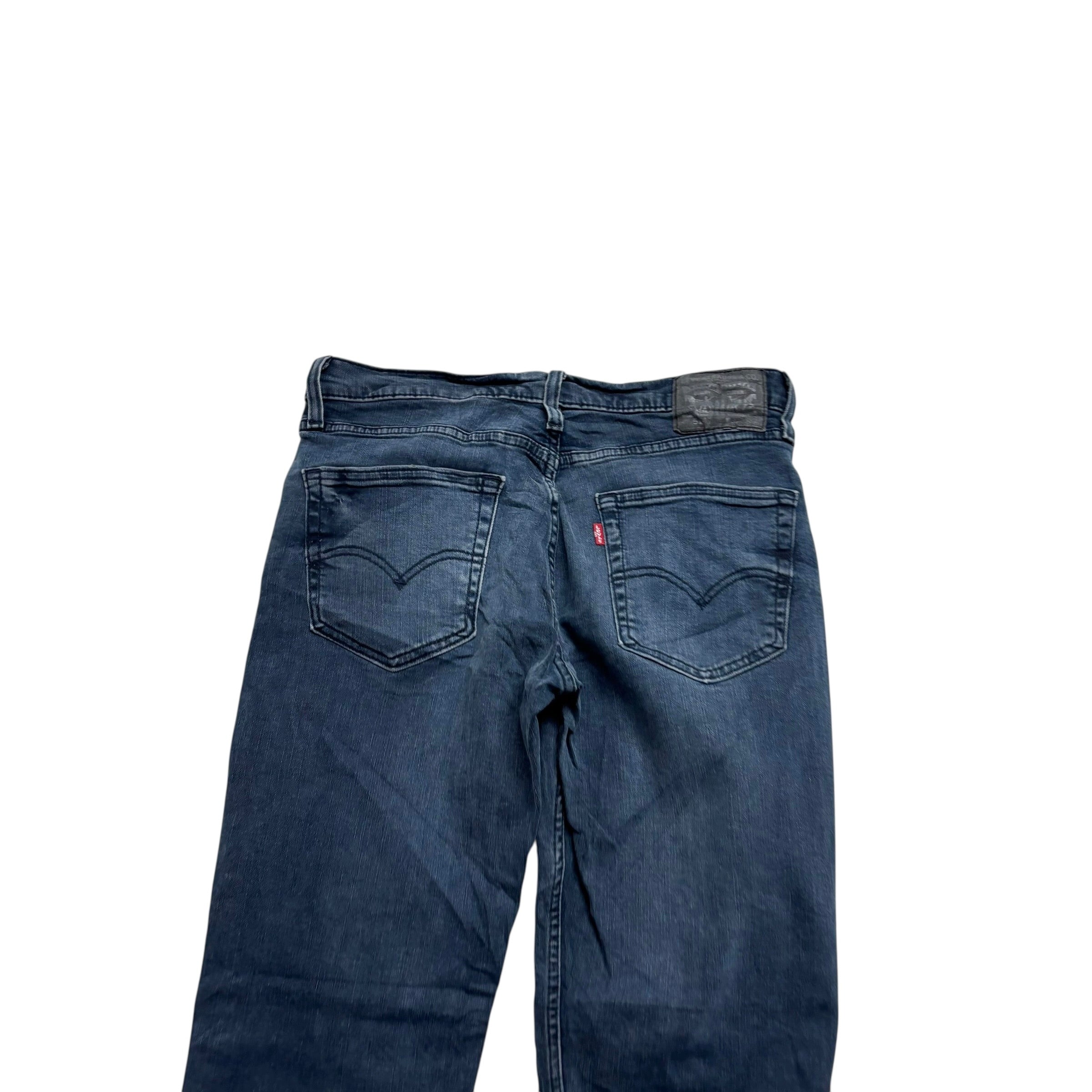 Levis 514 Jeans W32 L32 Mens Navy Blue Regular Straight Fit Stretch Denim (E)