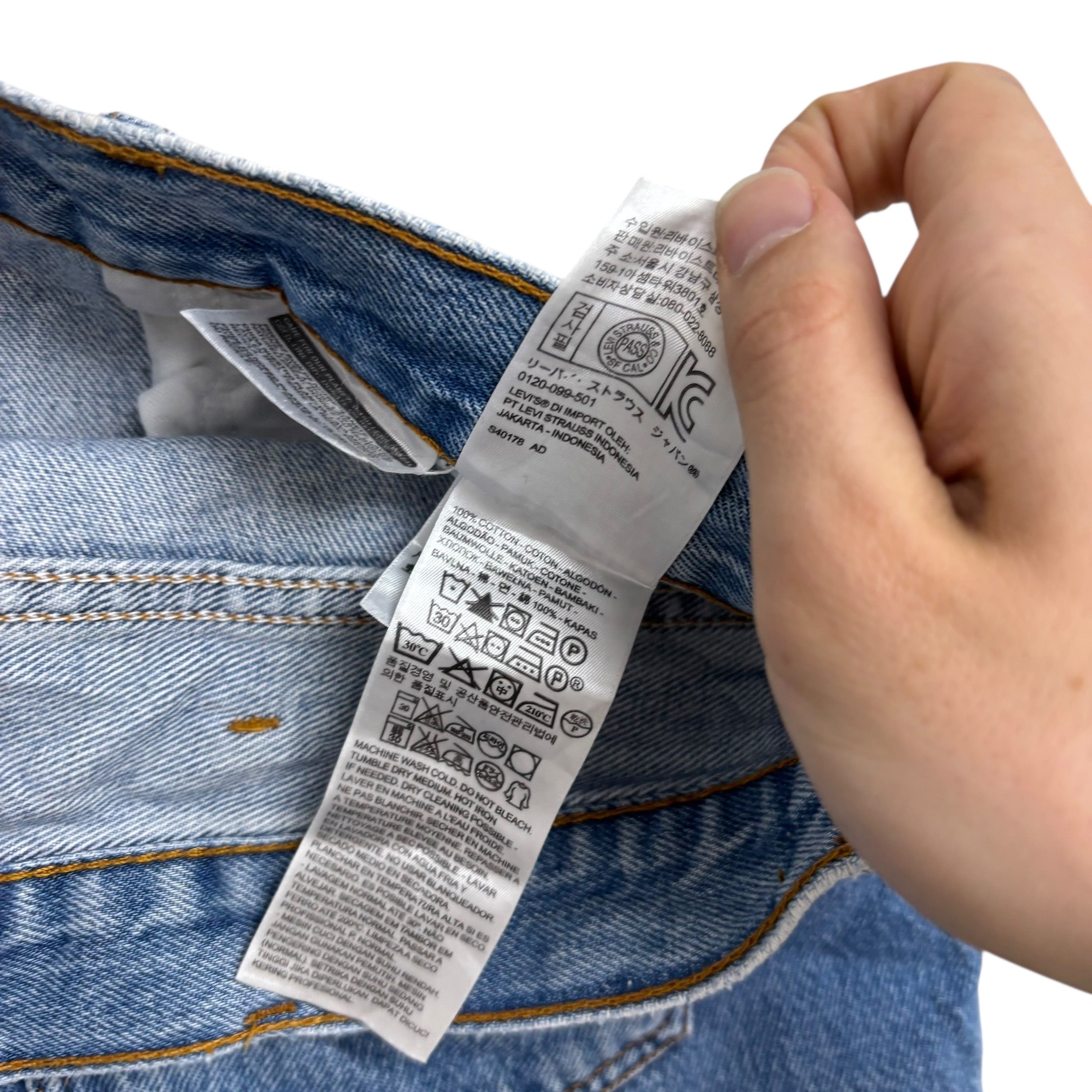 Levis 504 Jeans W40 L30 Mens Light Blue Regular Straight Fit Denim