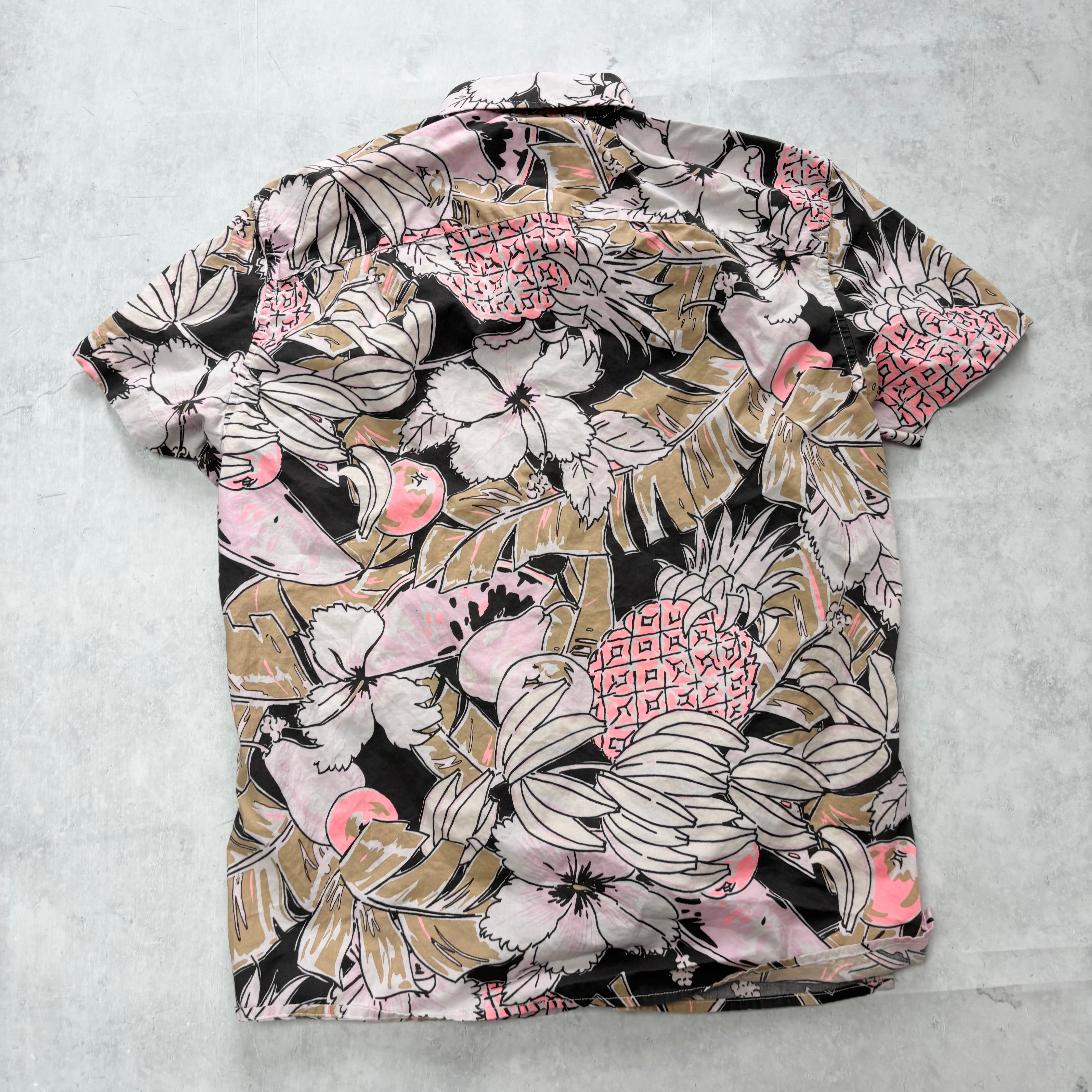 American Eagle Hawaiian Shirt Mens Small Regular Fit Short Sleeve Cotton (E)