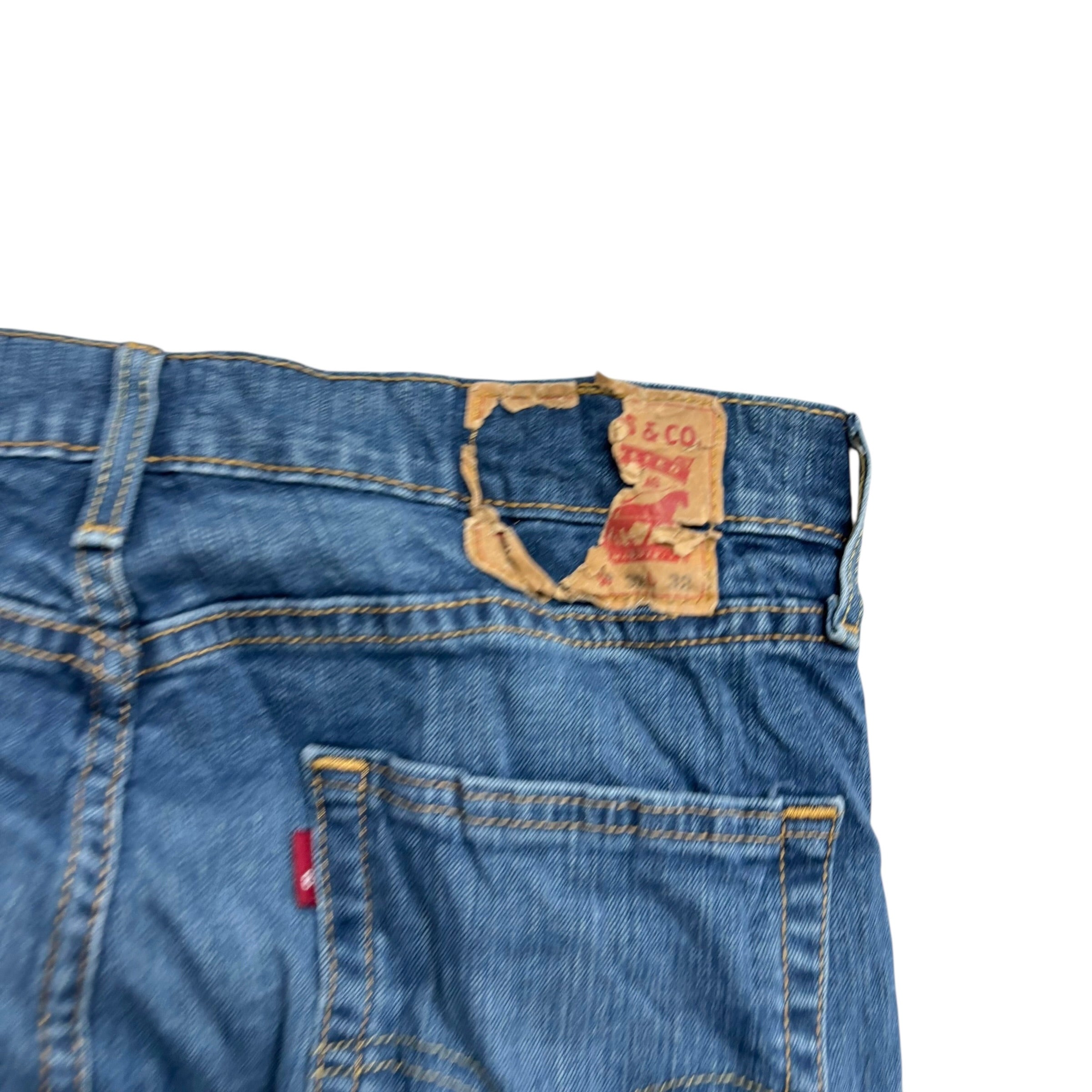 Levis 513 Jeans W32 L32 Mens Mid Blue Slim Straight Fit Stretch Denim