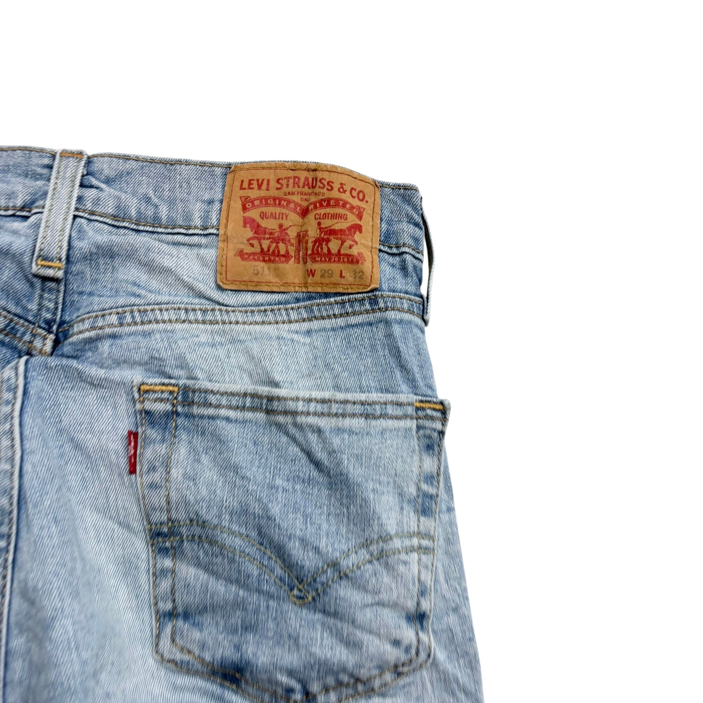 Levis 511 Jeans W29 L30 Mens Light Blue Slim Fit Stretch Denim