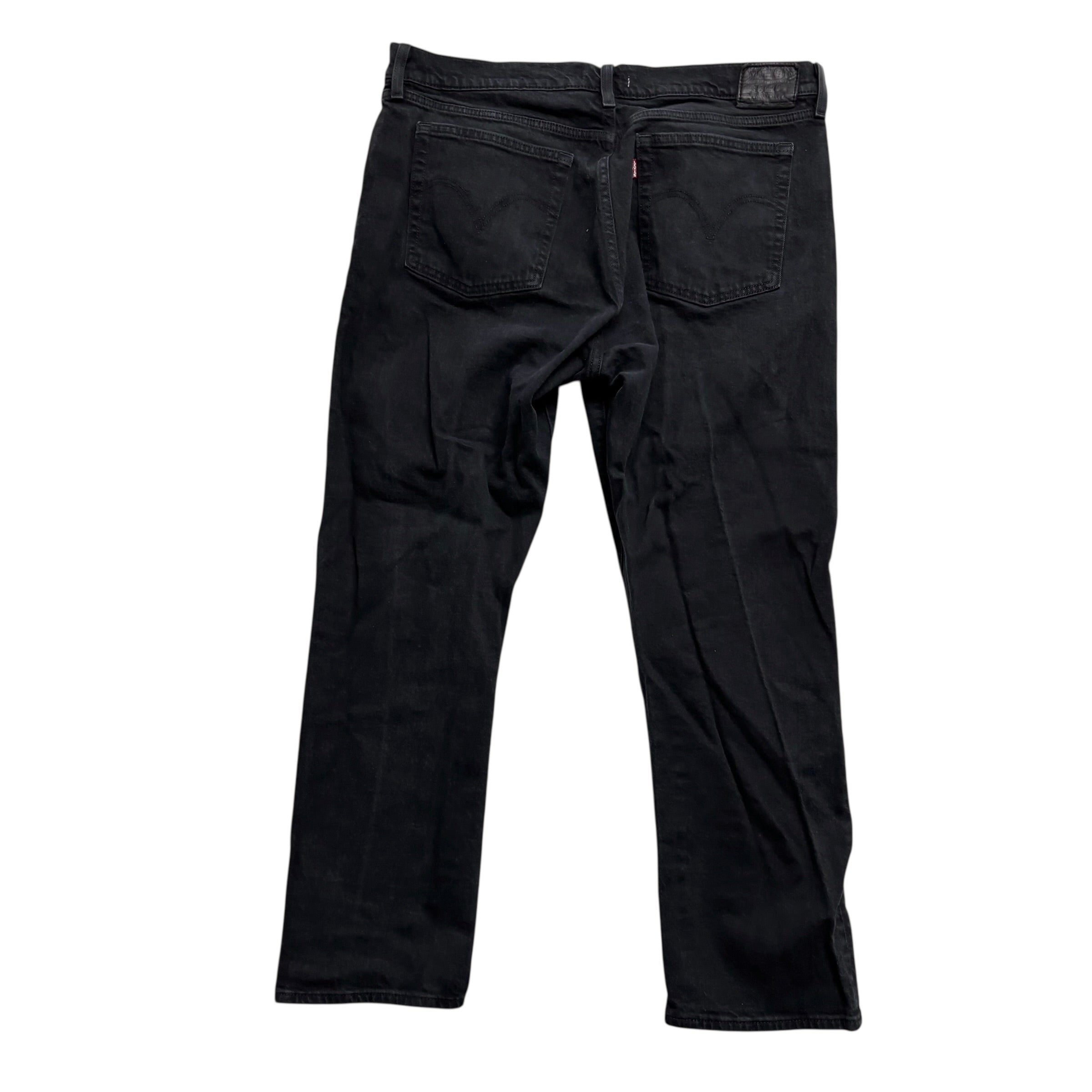 Levis Wedgie Straight Jeans W33 L28 Womens Black Stretch Denim (E)