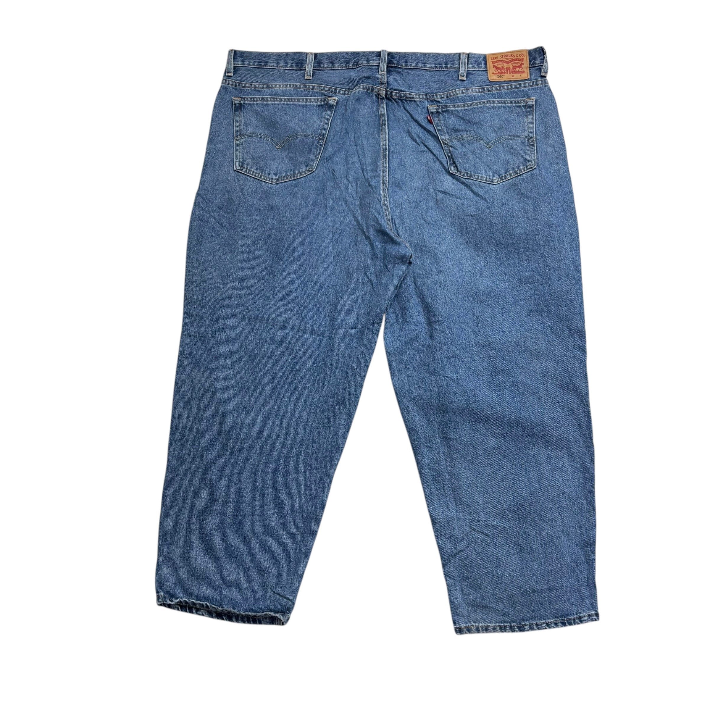 Levis 560 Jeans W50 L29 Mens Mid Blue Baggy Relaxed Comfort Fit Denim (E)