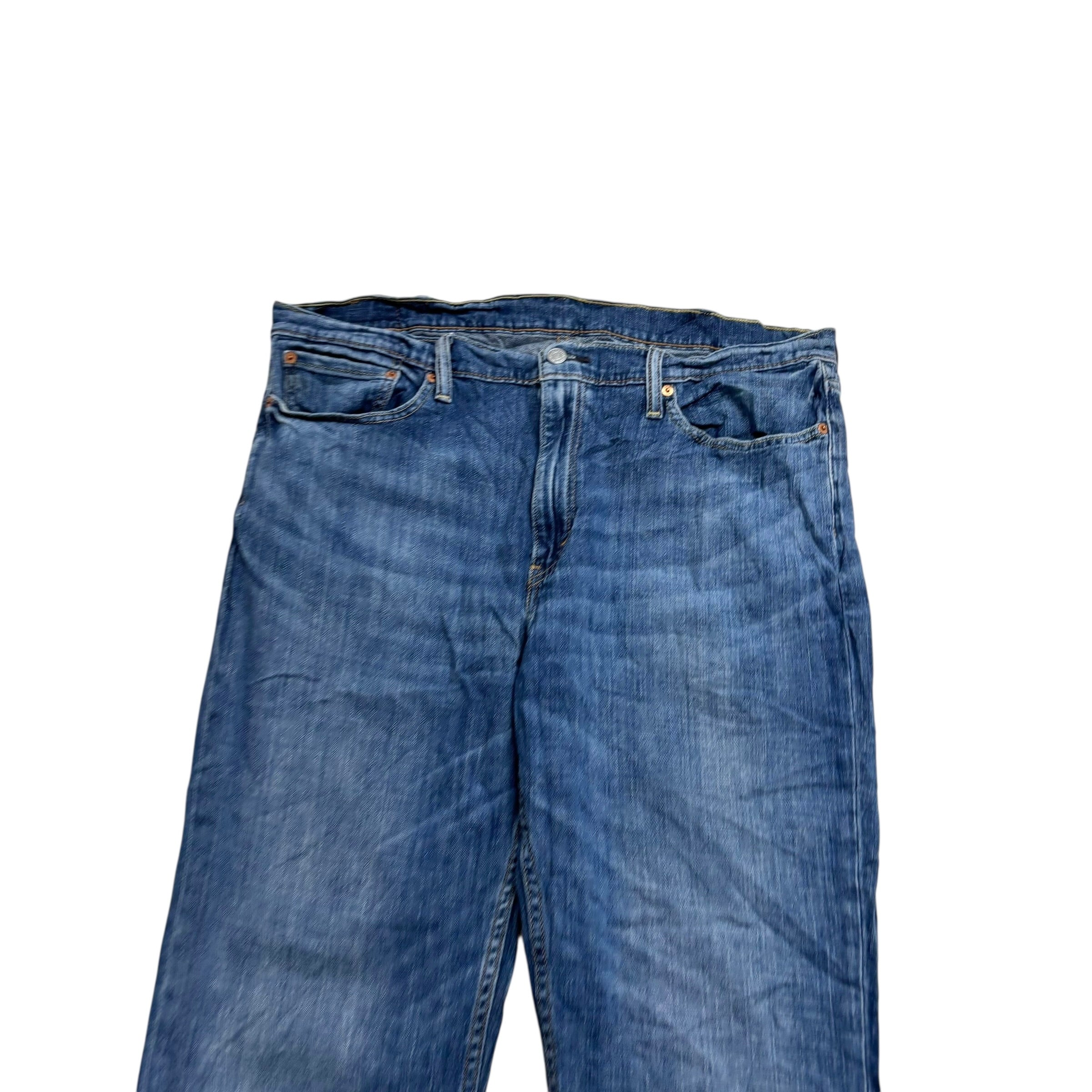 Levis 514 Jeans W38 L28 Mens Mid Blue Regular Straight Fit Stretch Denim