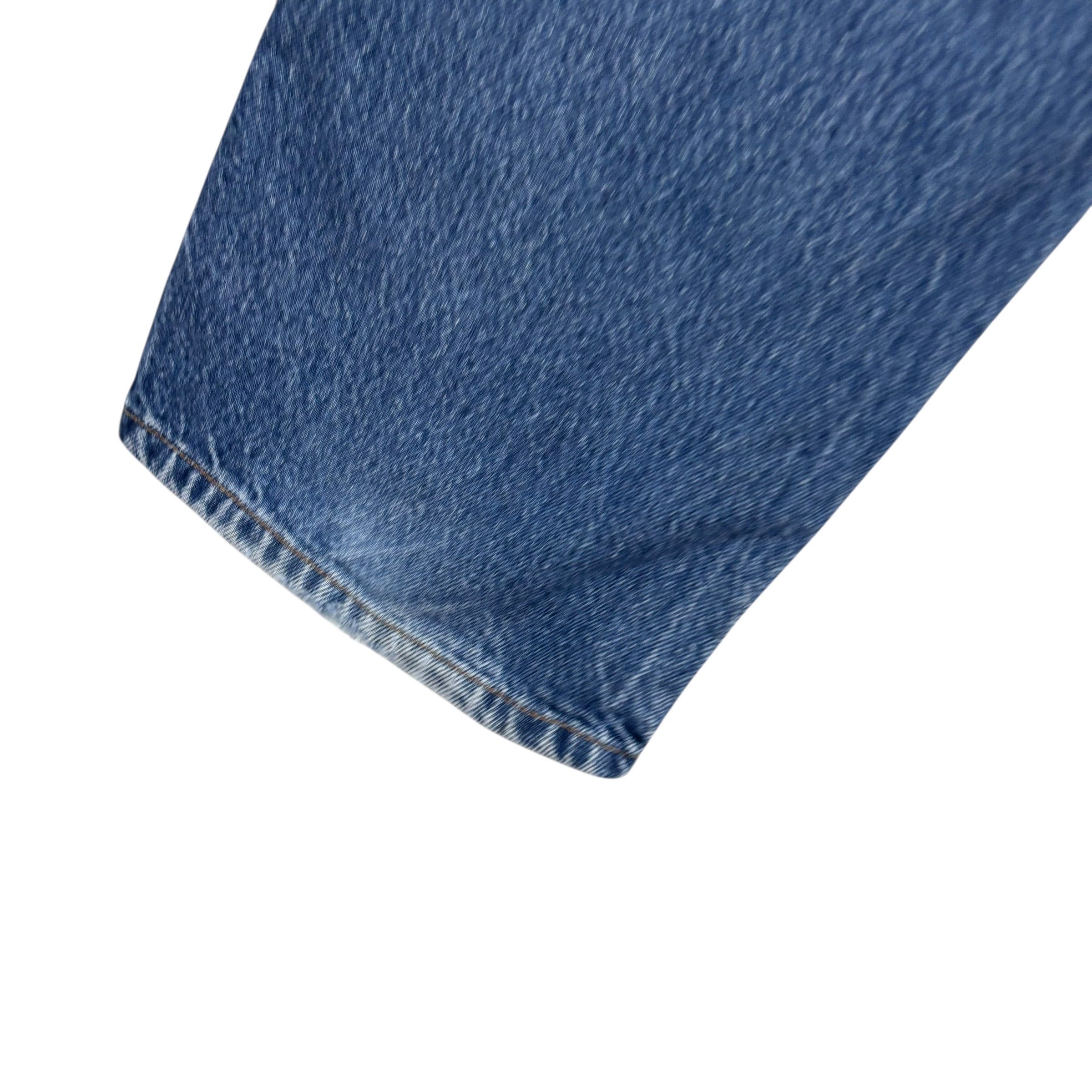 Levis 505 Jeans W36 L30 Mens Mid Blue Regular Straight Fit Vintage 90s Denim