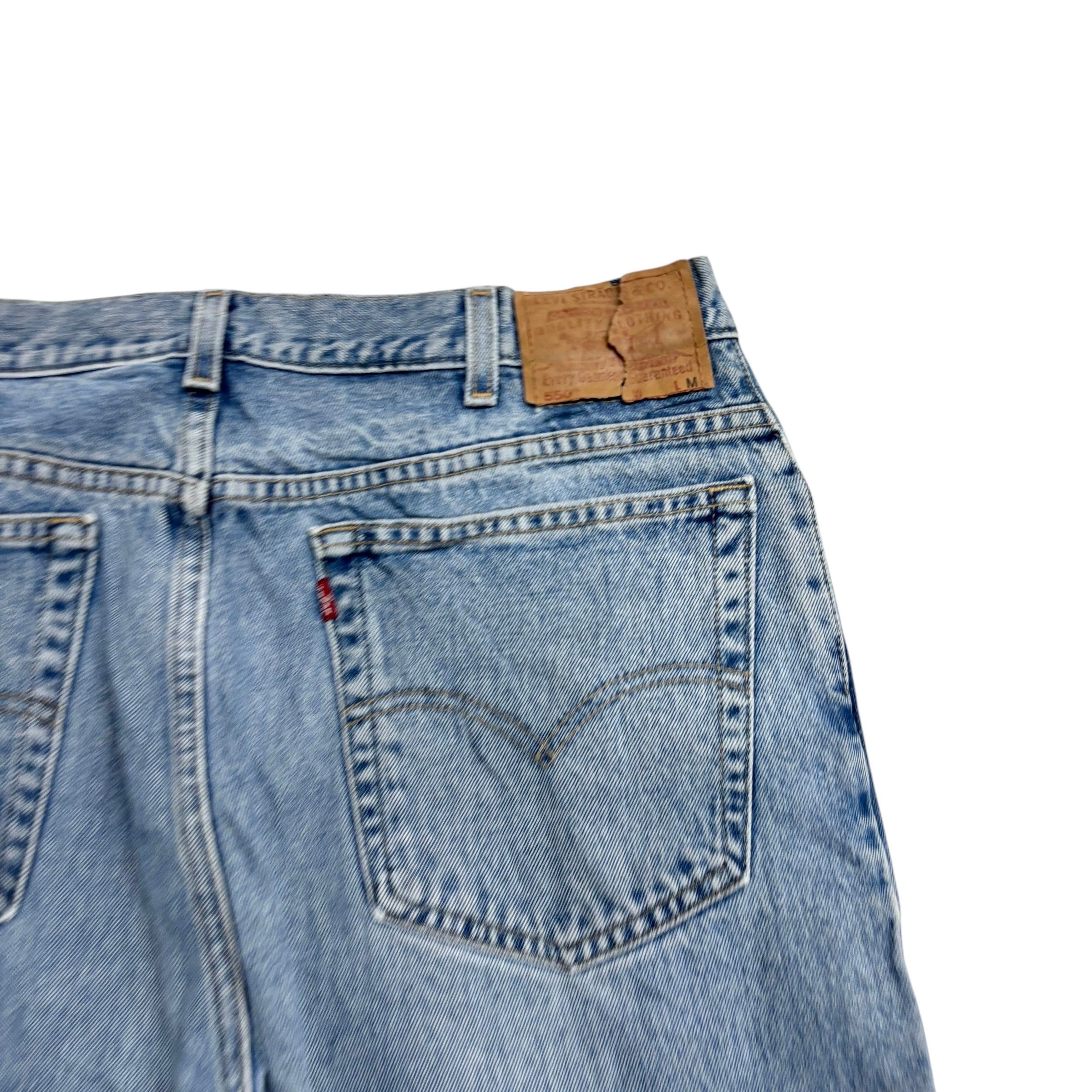 Levis 550 Jeans W36 L31 Womens Light Blue Relaxed Taper Mom Vintage Denim